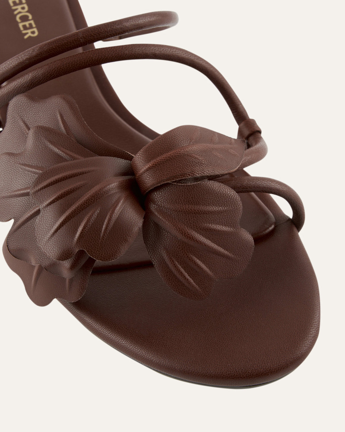 BLAZE MID HEEL SANDALS PECAN LEATHER