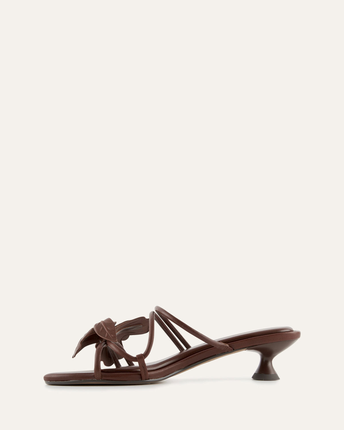 BLAZE MID HEEL SANDALS PECAN LEATHER