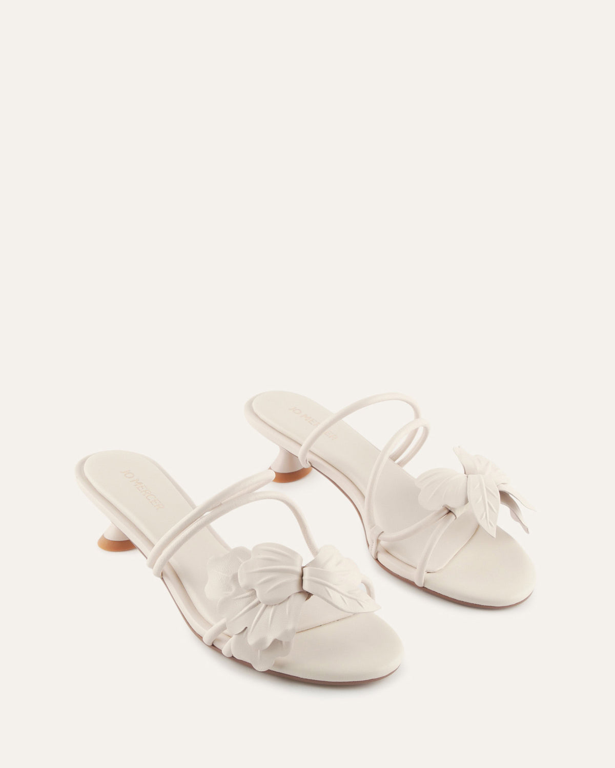 BLAZE MID HEEL SANDALS VANILLA LEATHER