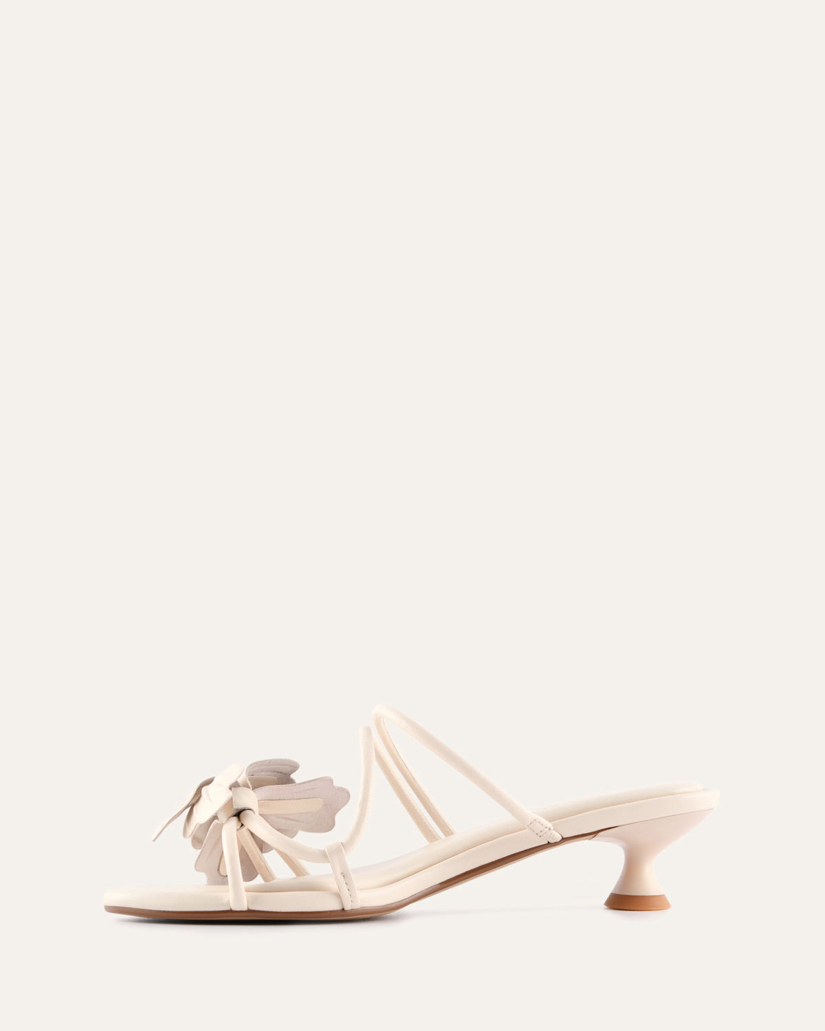 BLAZE MID HEEL SANDALS VANILLA LEATHER