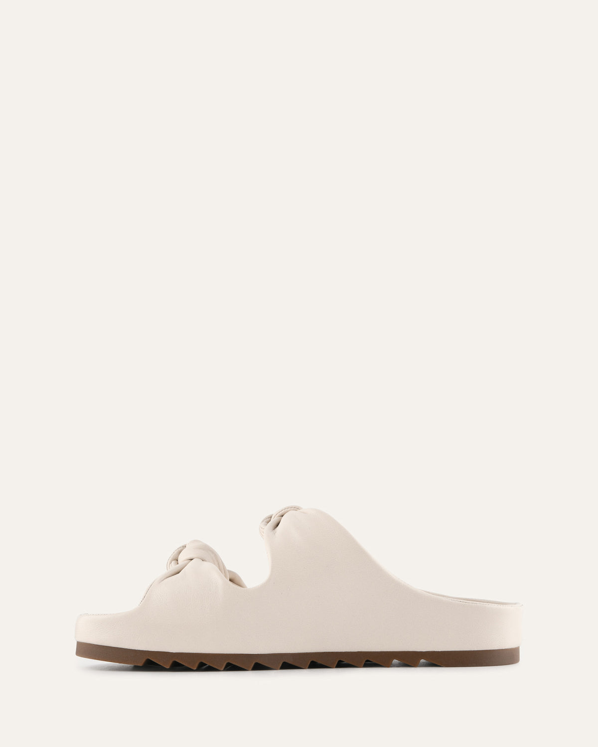 BLOSSOM FLAT SANDALS OFF WHITE LEATHER