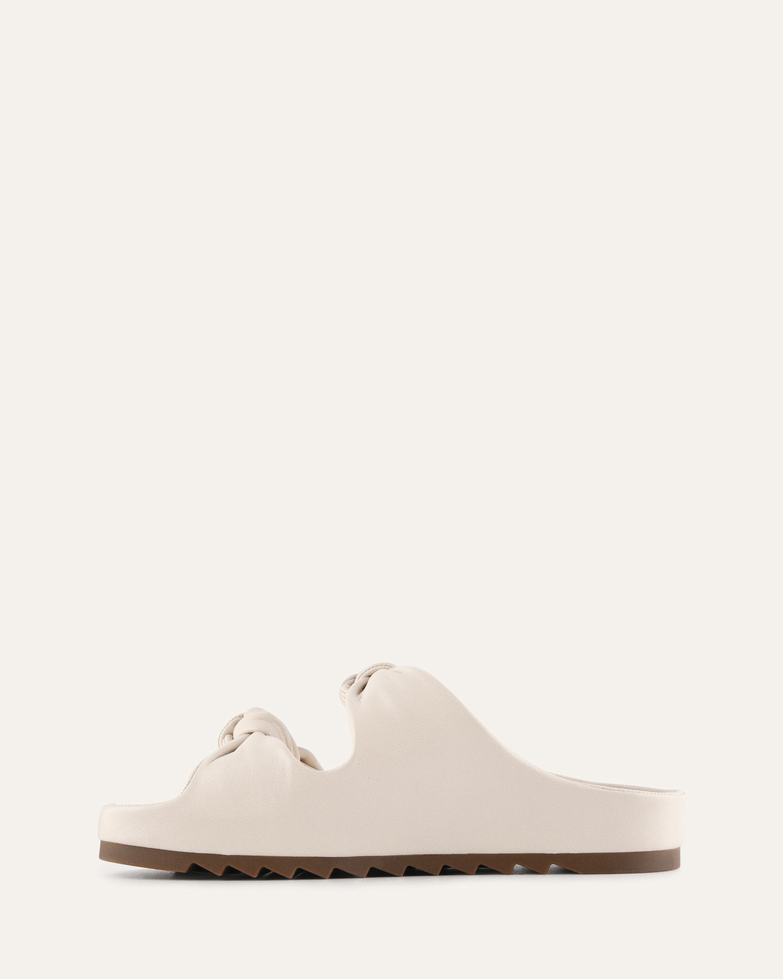 BLOSSOM FLAT SANDALS OFF WHITE LEATHER image
