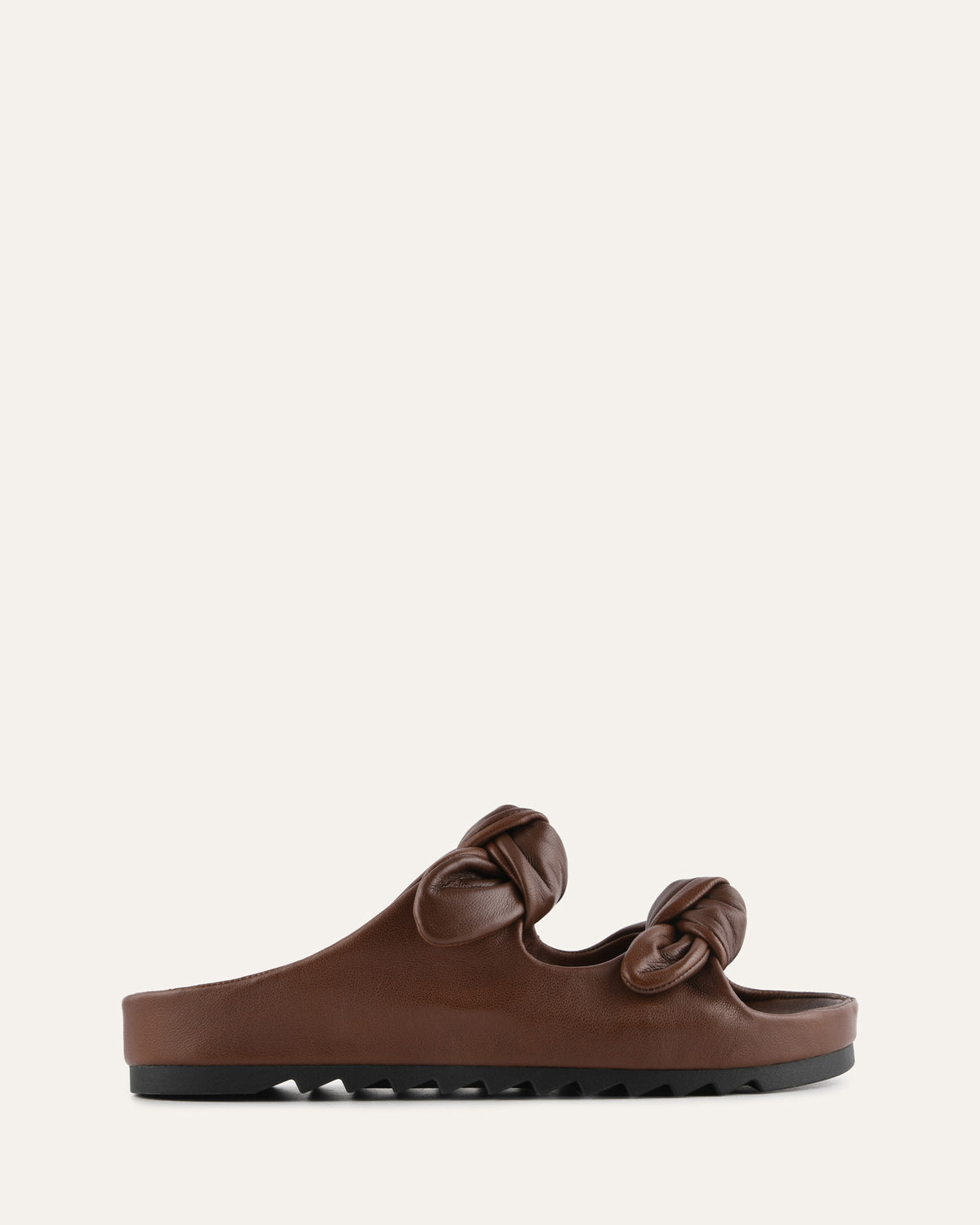 BLOSSOM FLAT SANDALS PECAN LEATHER