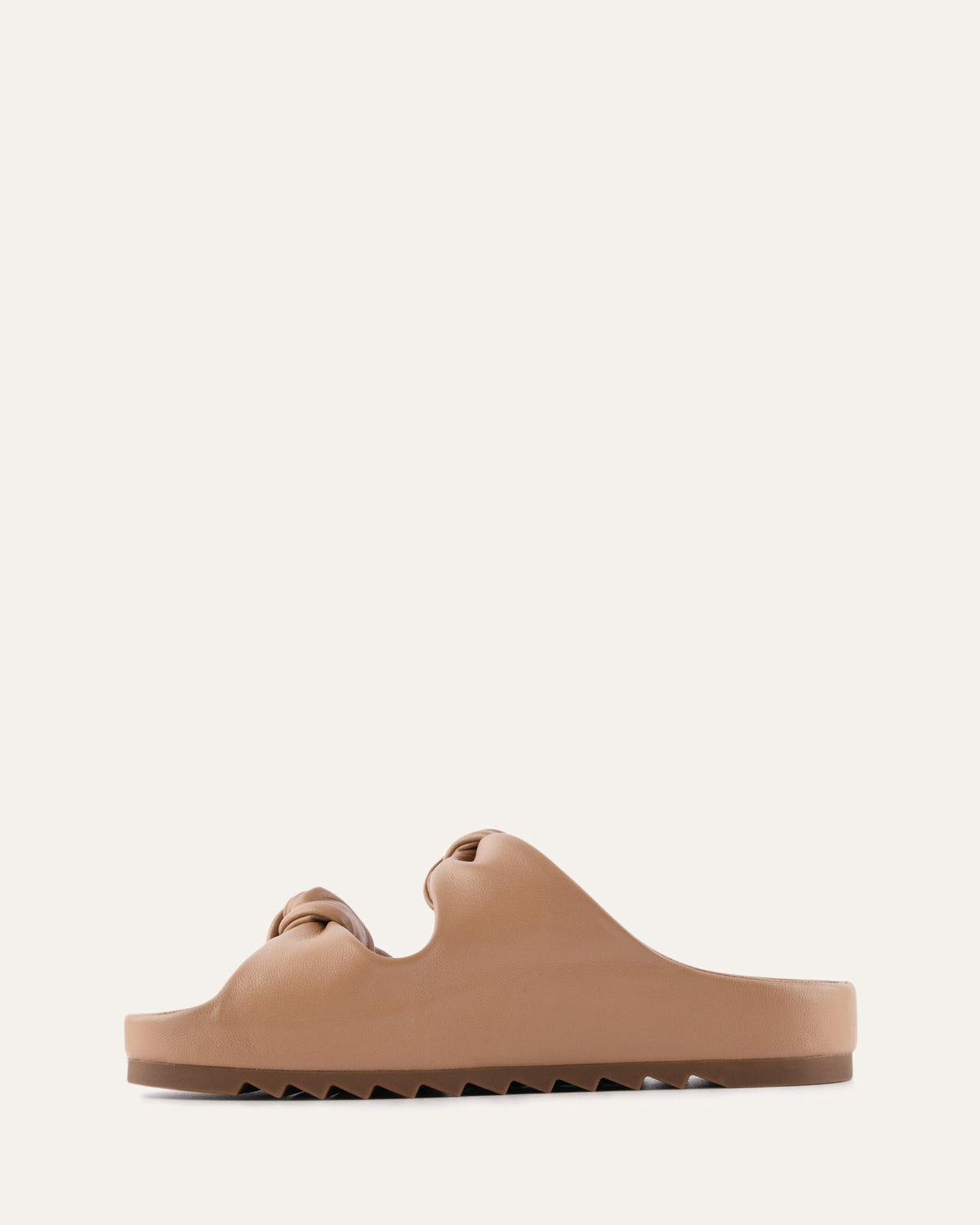 BLOSSOM FLAT SANDALS TAN LEATHER