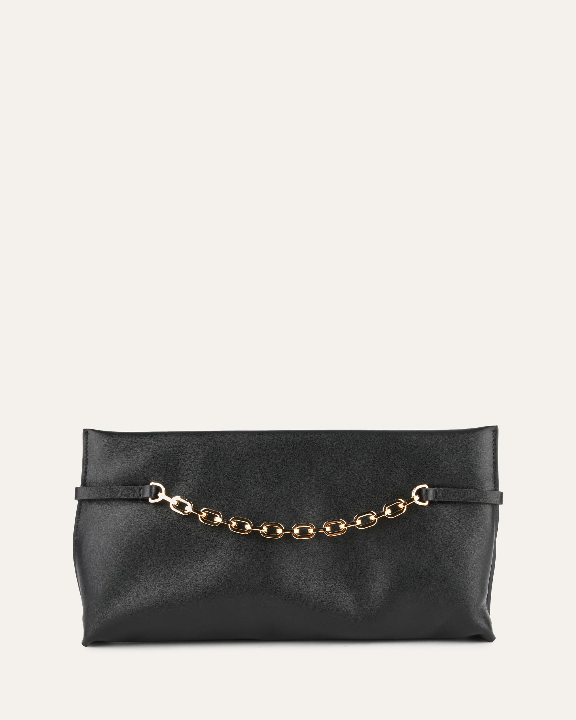 BONNIE CLUTCH BAG BLACK LEATHER image