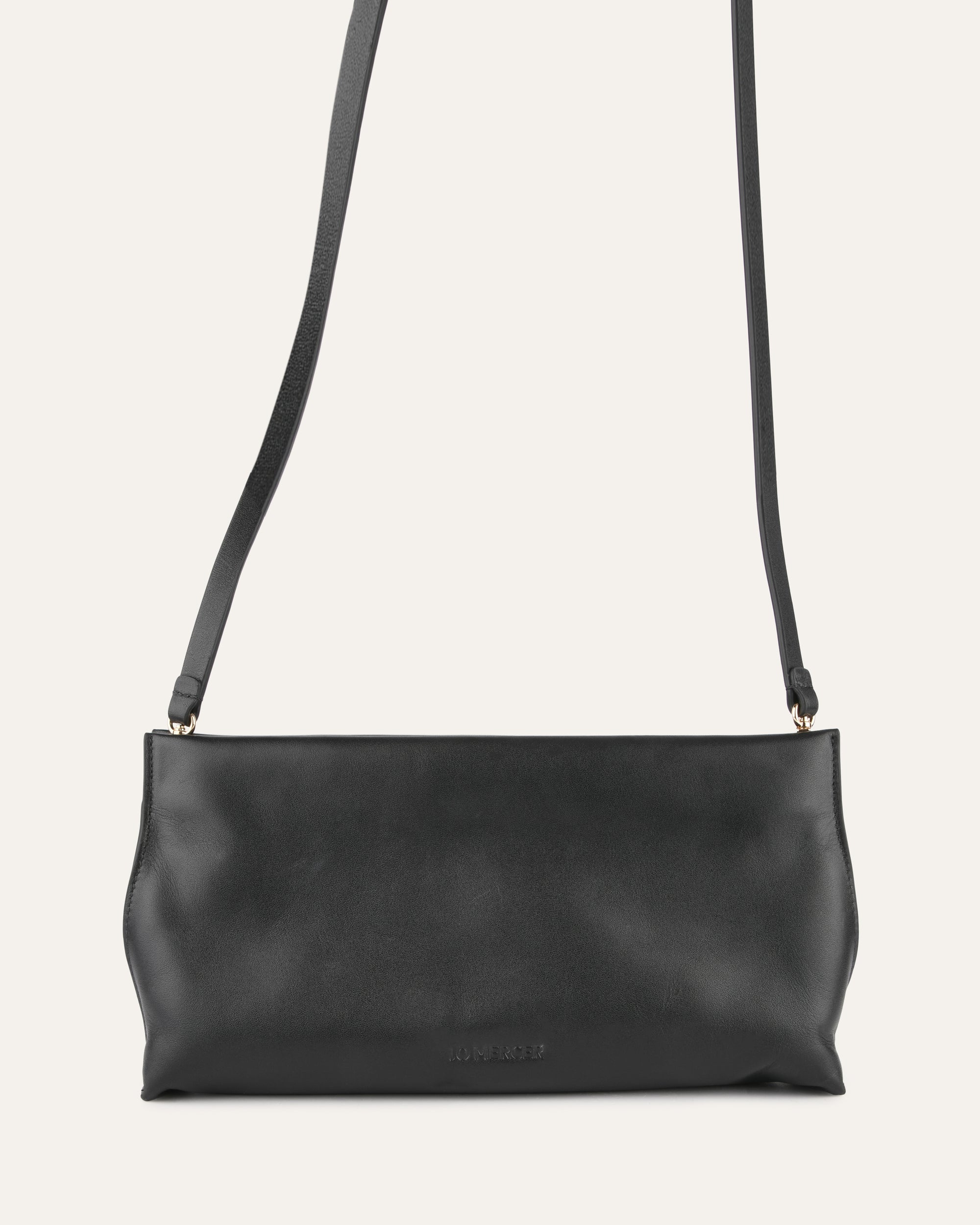 BONNIE CLUTCH BAG BLACK LEATHER image