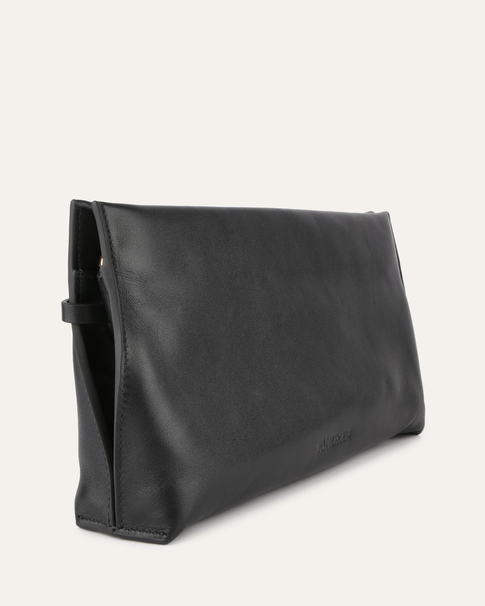 BONNIE CLUTCH BAG BLACK LEATHER image
