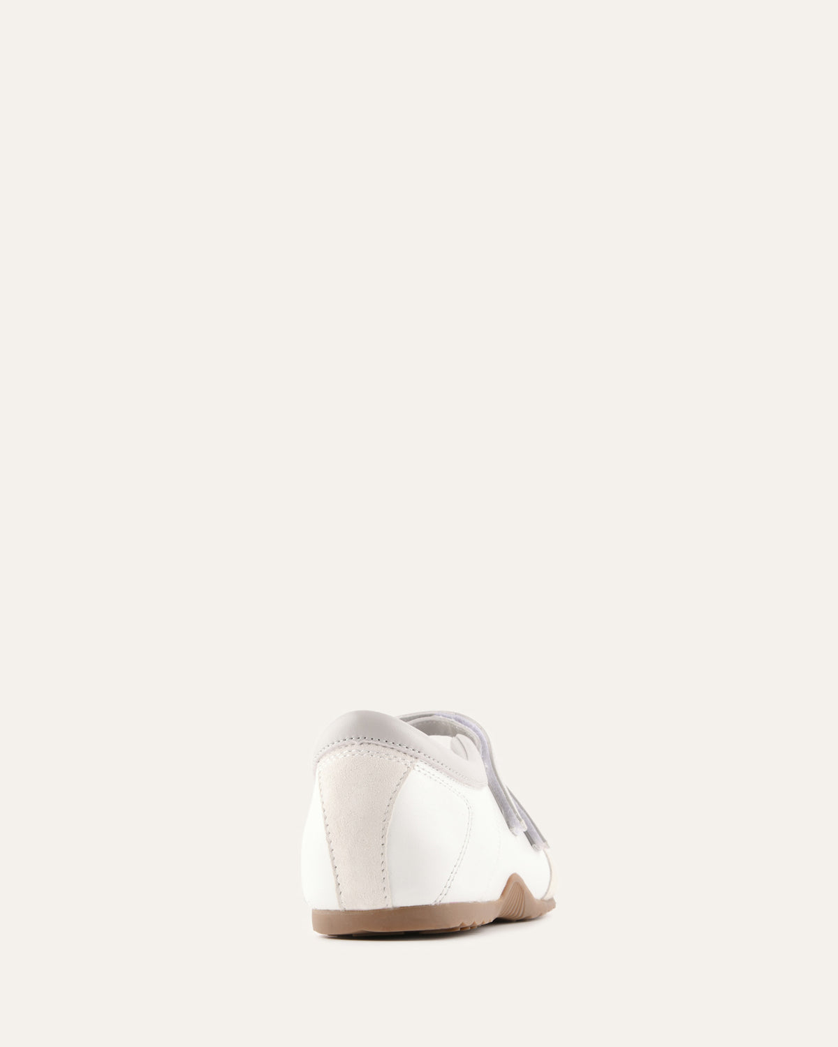 White wedge shoe on a white background