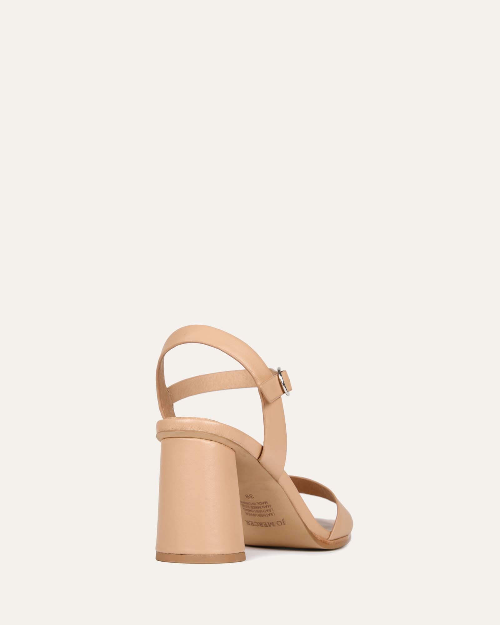 CALAIS HIGH HEEL SANDALS BEIGE LEATHER image