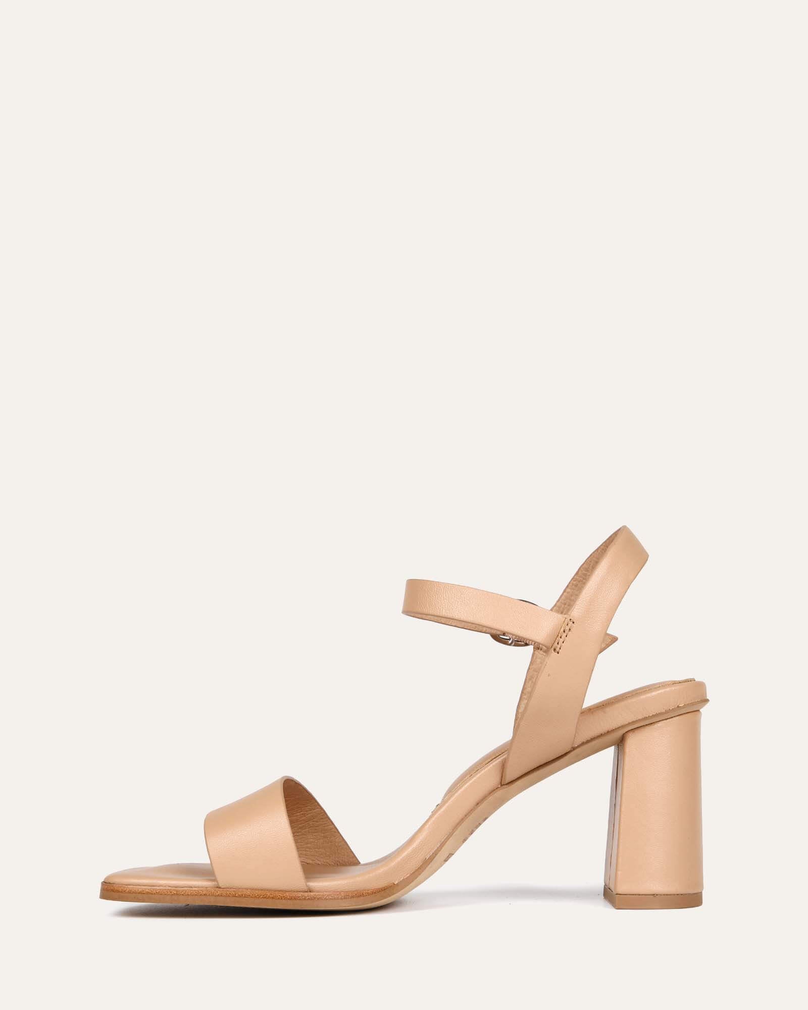 CALAIS HIGH HEEL SANDALS BEIGE LEATHER image