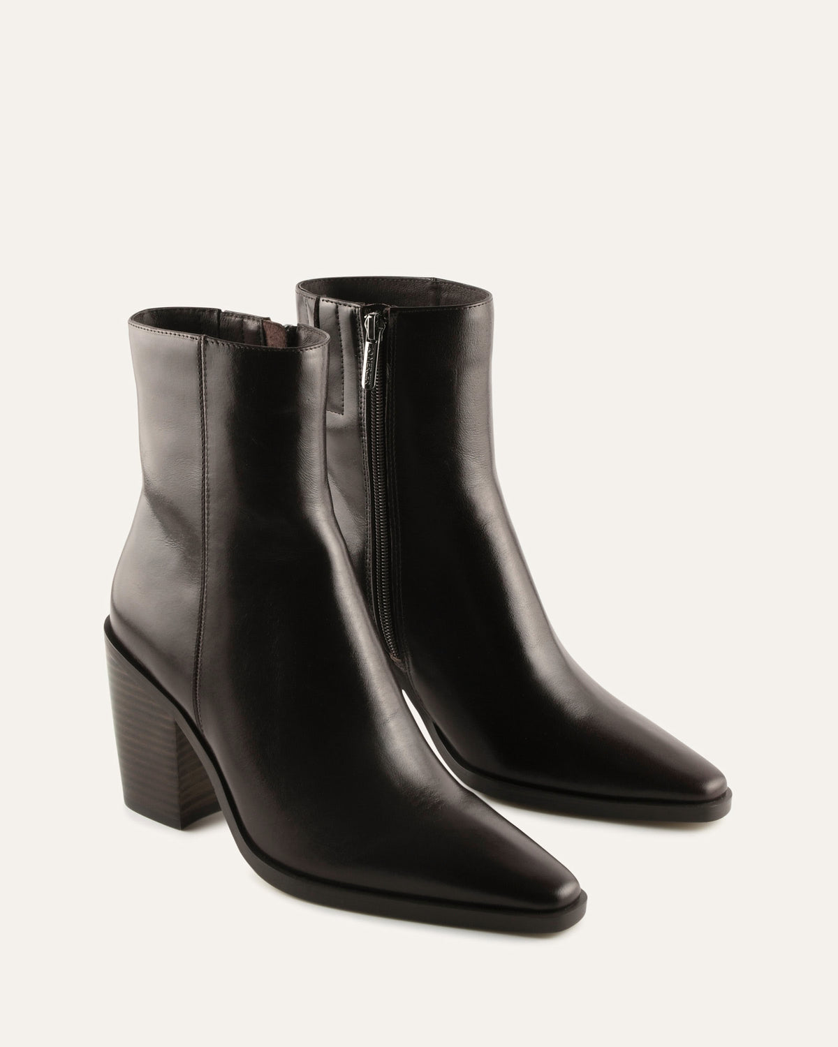 CANNON HIGH ANKLE BOOTS BITTER CHOC LEATHER