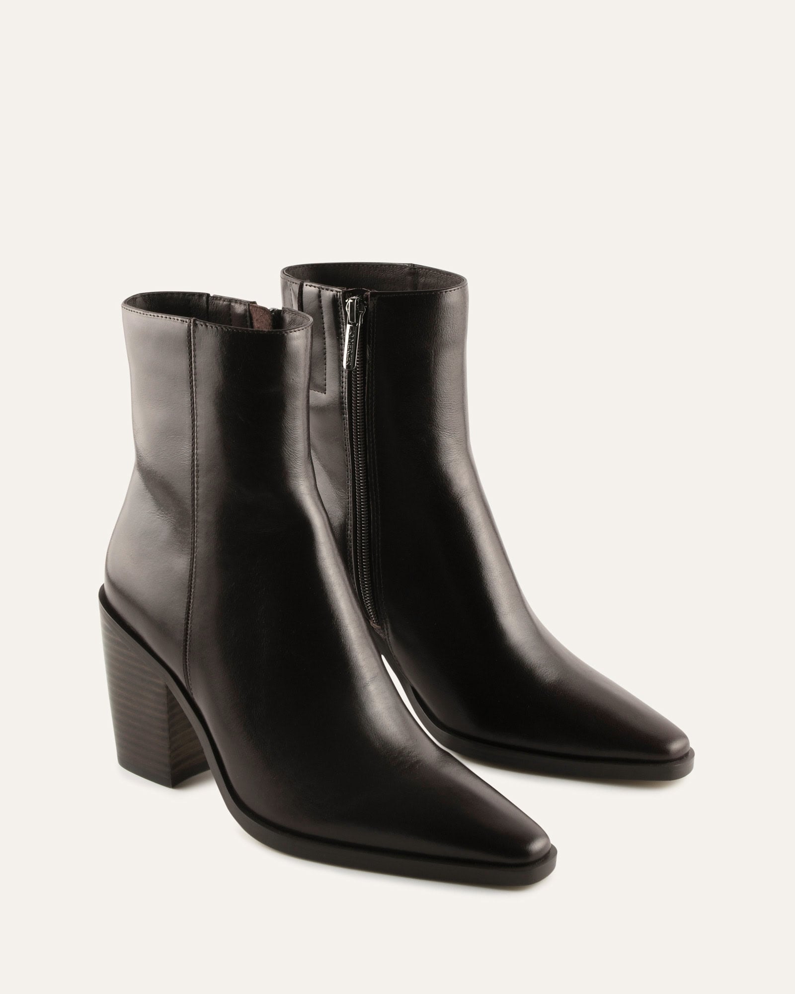 CANNON HIGH ANKLE BOOTS BITTER CHOC LEATHER image