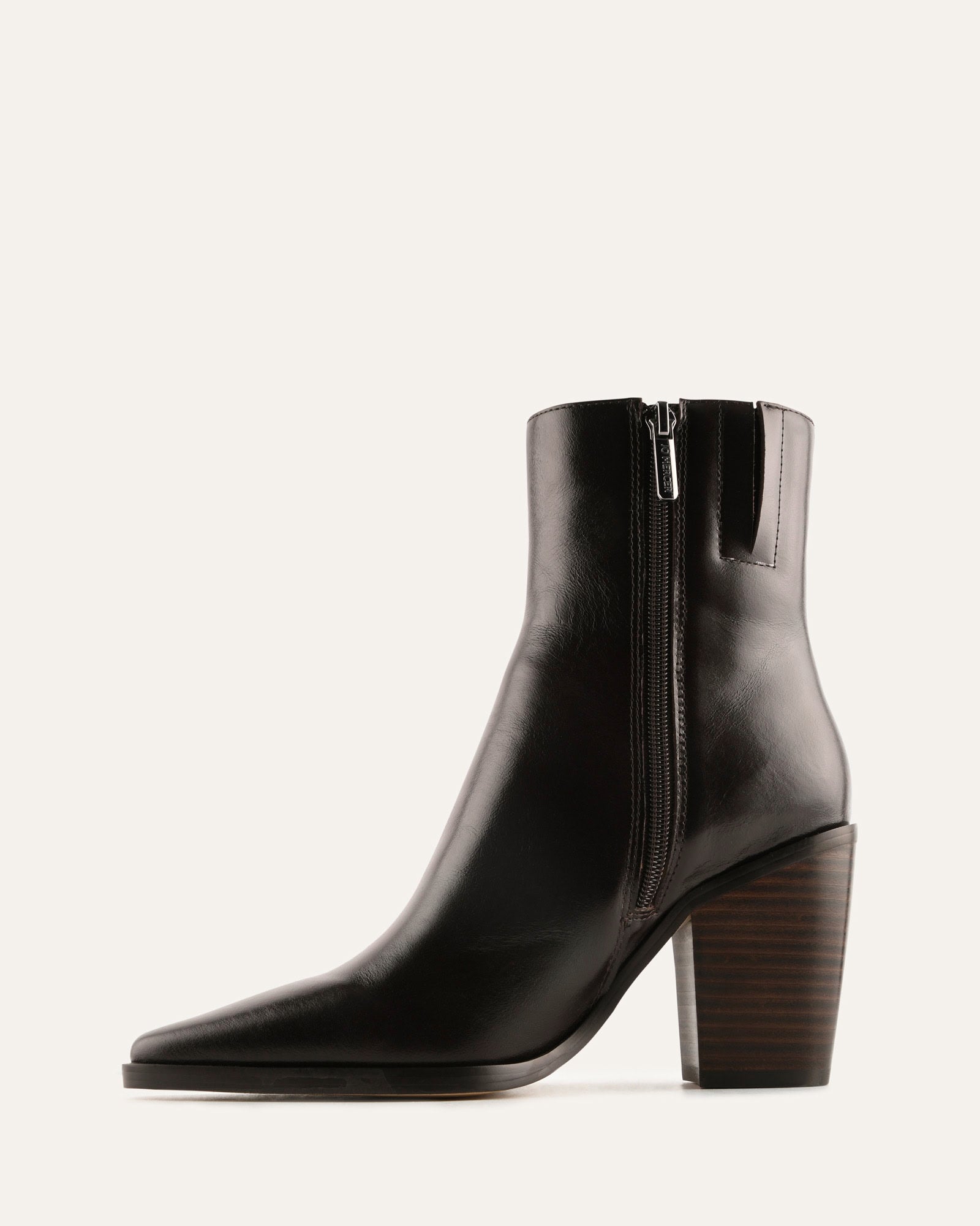 CANNON HIGH ANKLE BOOTS BITTER CHOC LEATHER image