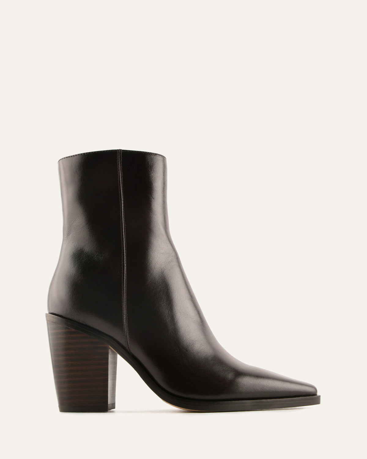 CANNON HIGH ANKLE BOOTS BITTER CHOC LEATHER