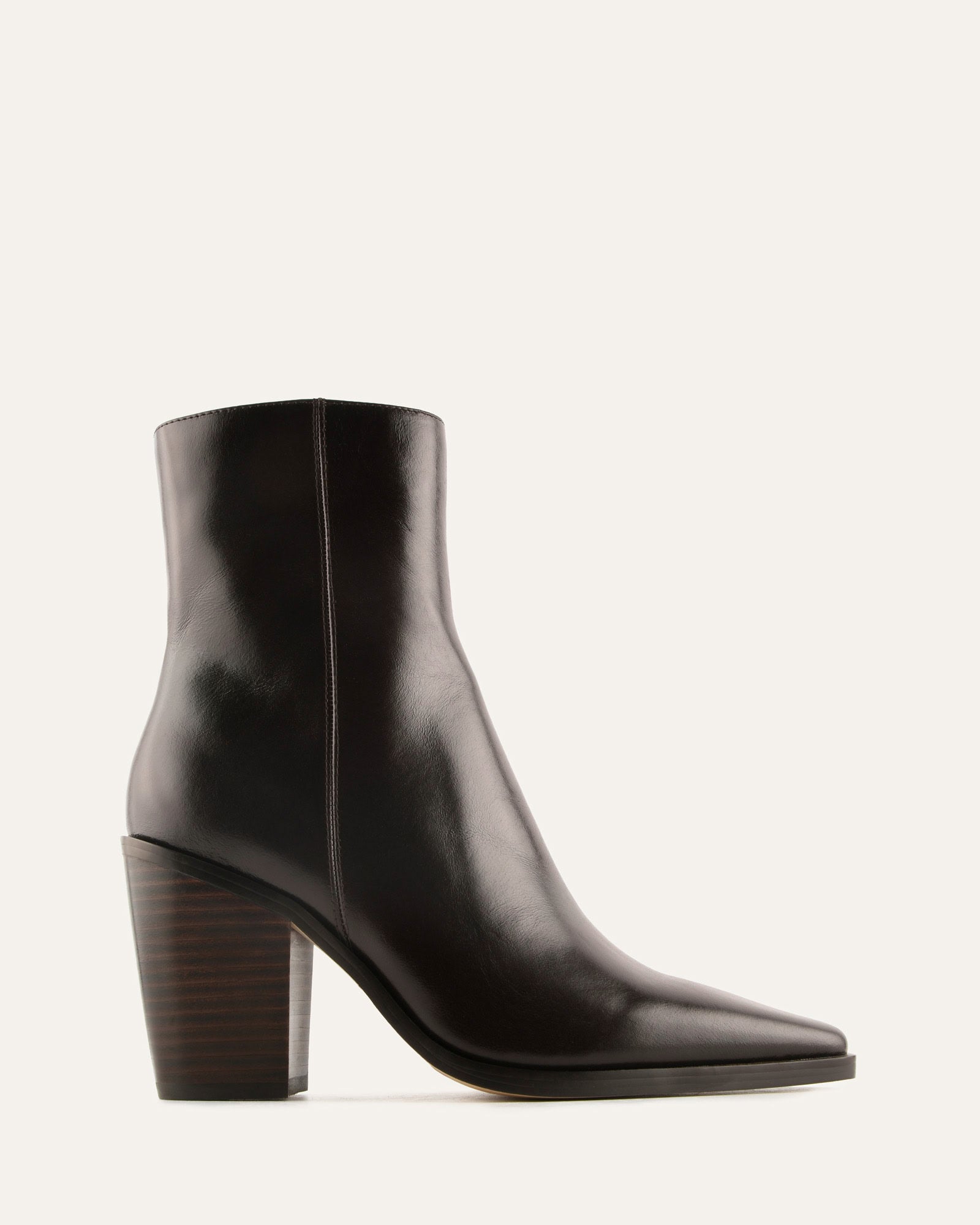CANNON HIGH ANKLE BOOTS BITTER CHOC LEATHER image