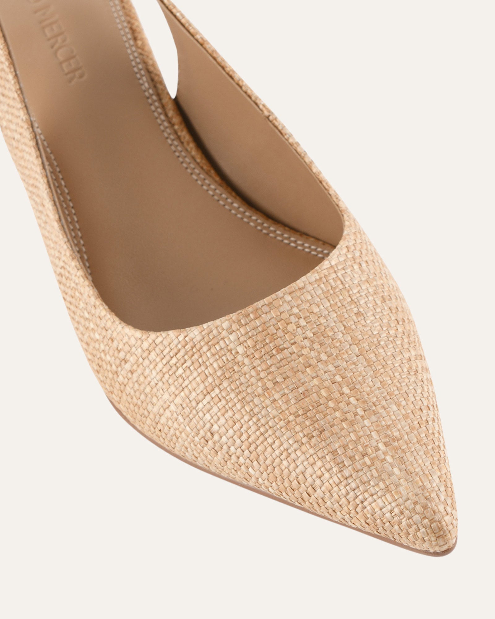 CARA LOW HEELS TAN RAFFIA image
