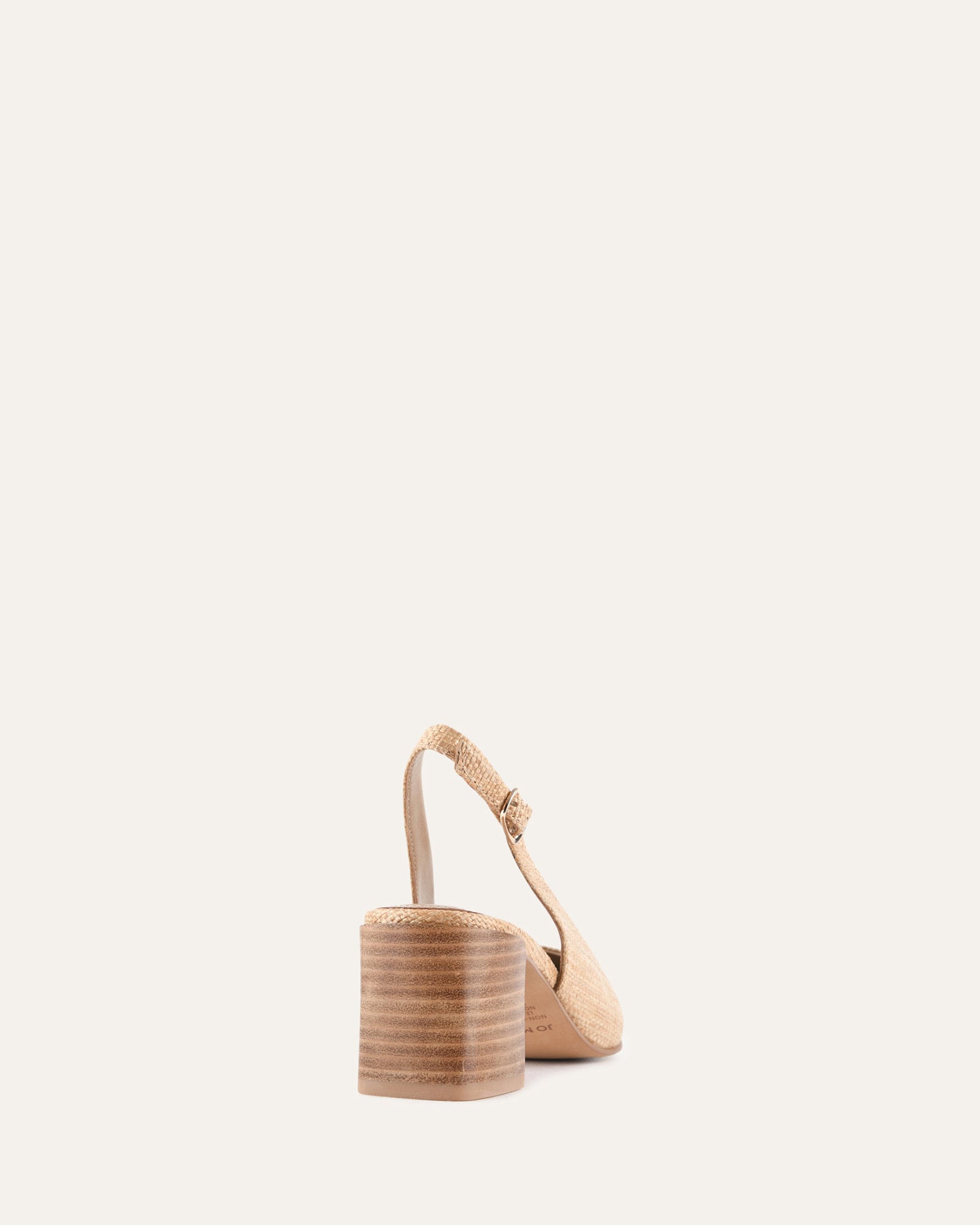 CARA LOW HEELS TAN RAFFIA image