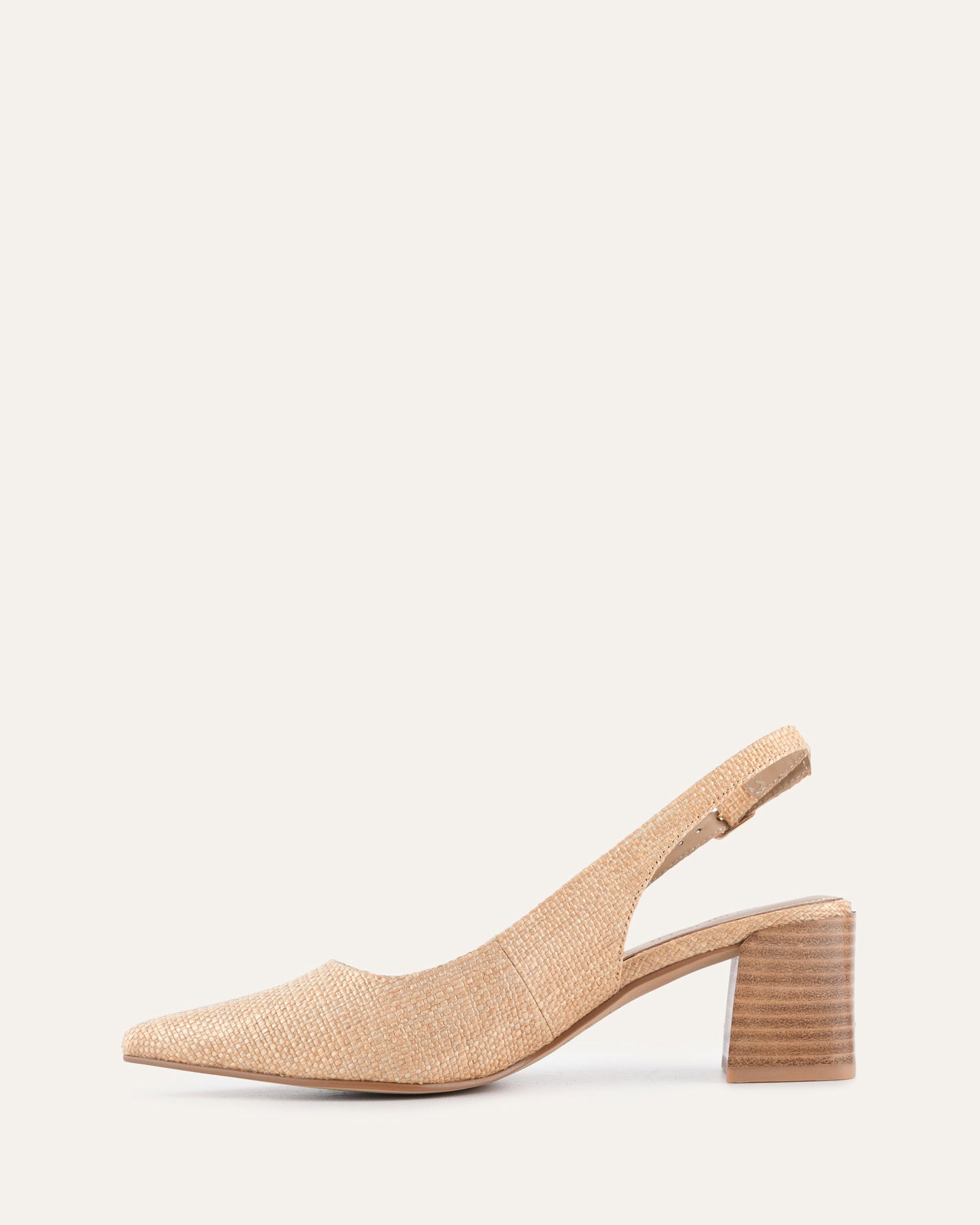 CARA LOW HEELS TAN RAFFIA image