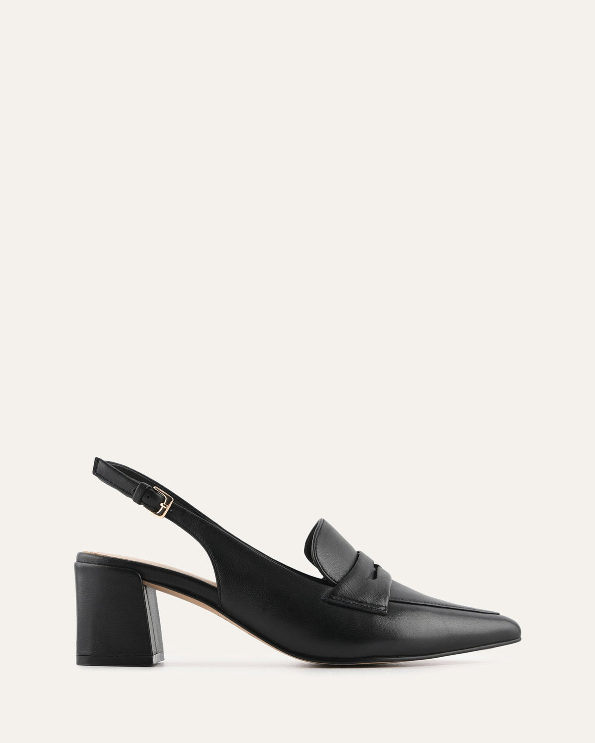 CARLTON LOW HEELS BLACK LEATHER