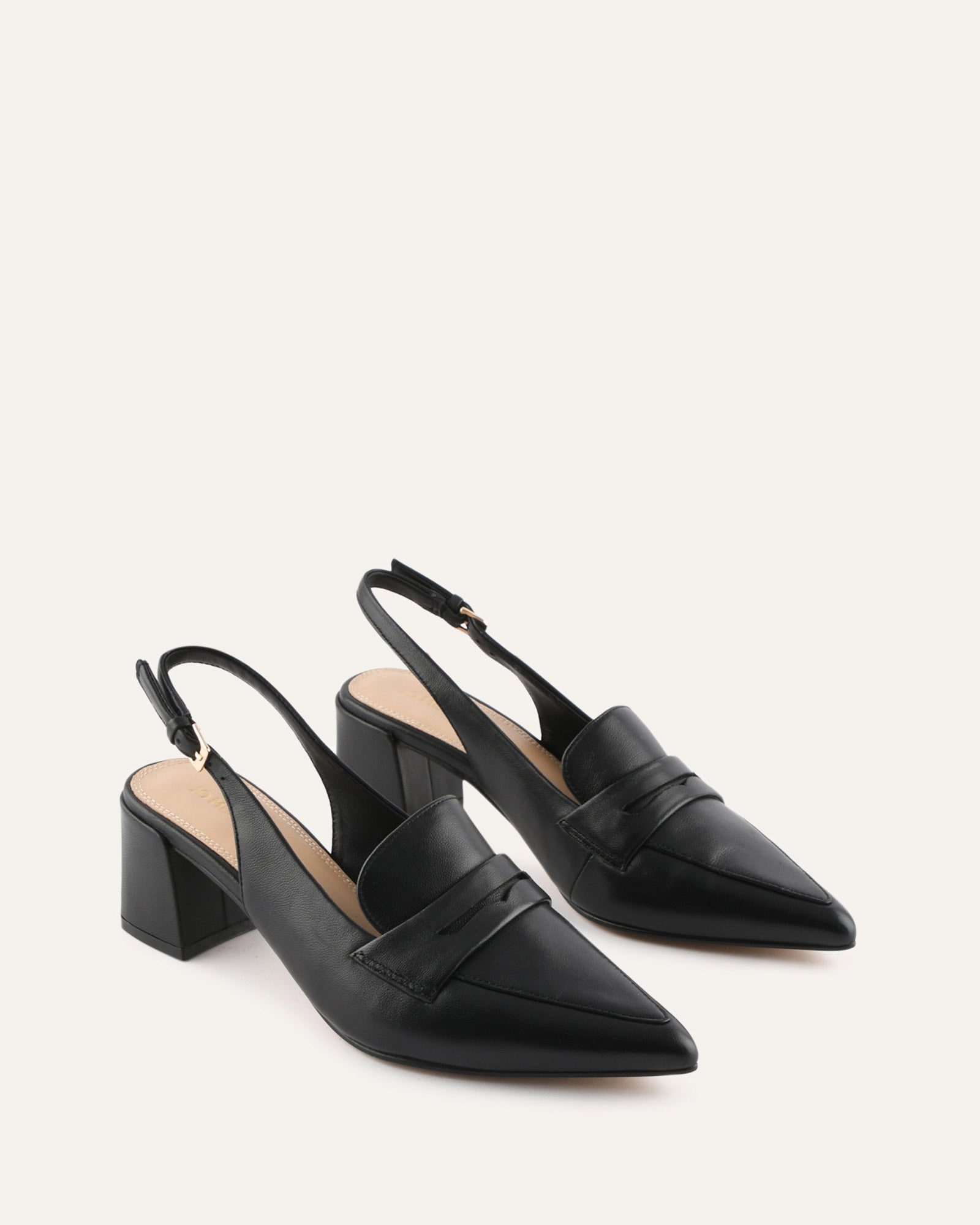 CARLTON LOW HEELS BLACK LEATHER image