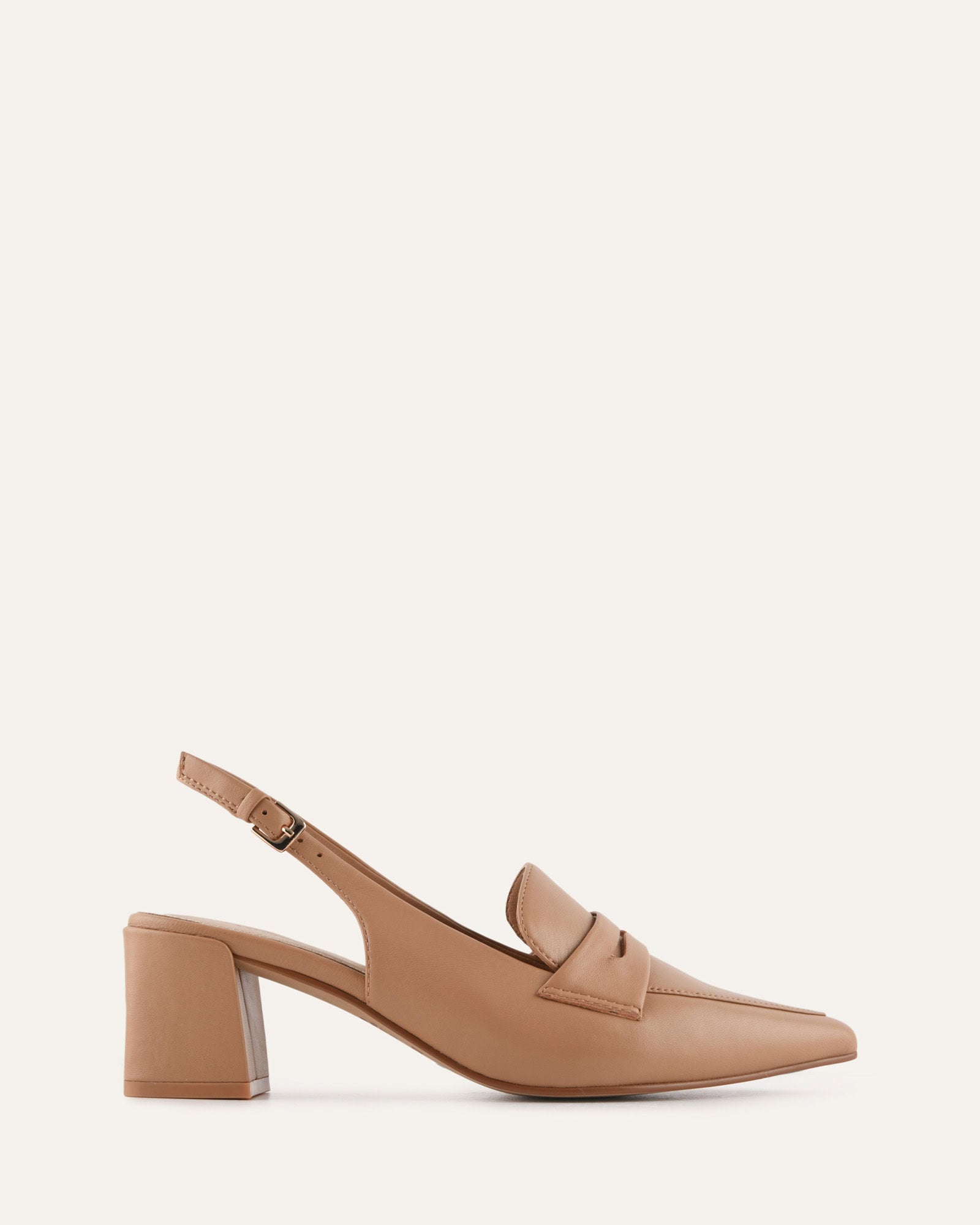CARLTON LOW HEELS TAN LEATHER image