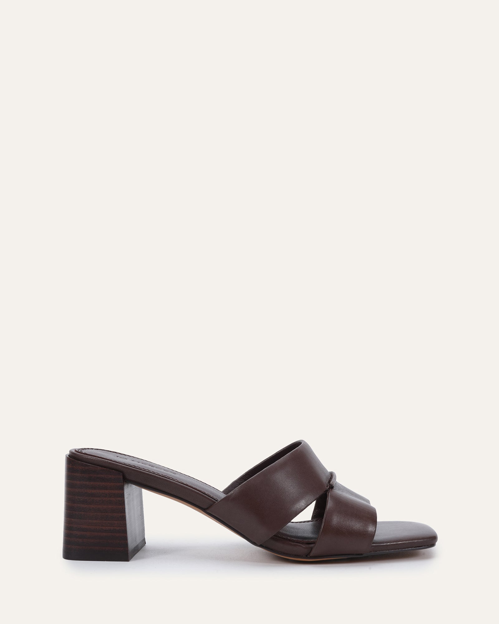 CARREE MID SANDALS CHOCOLATE LEATHER