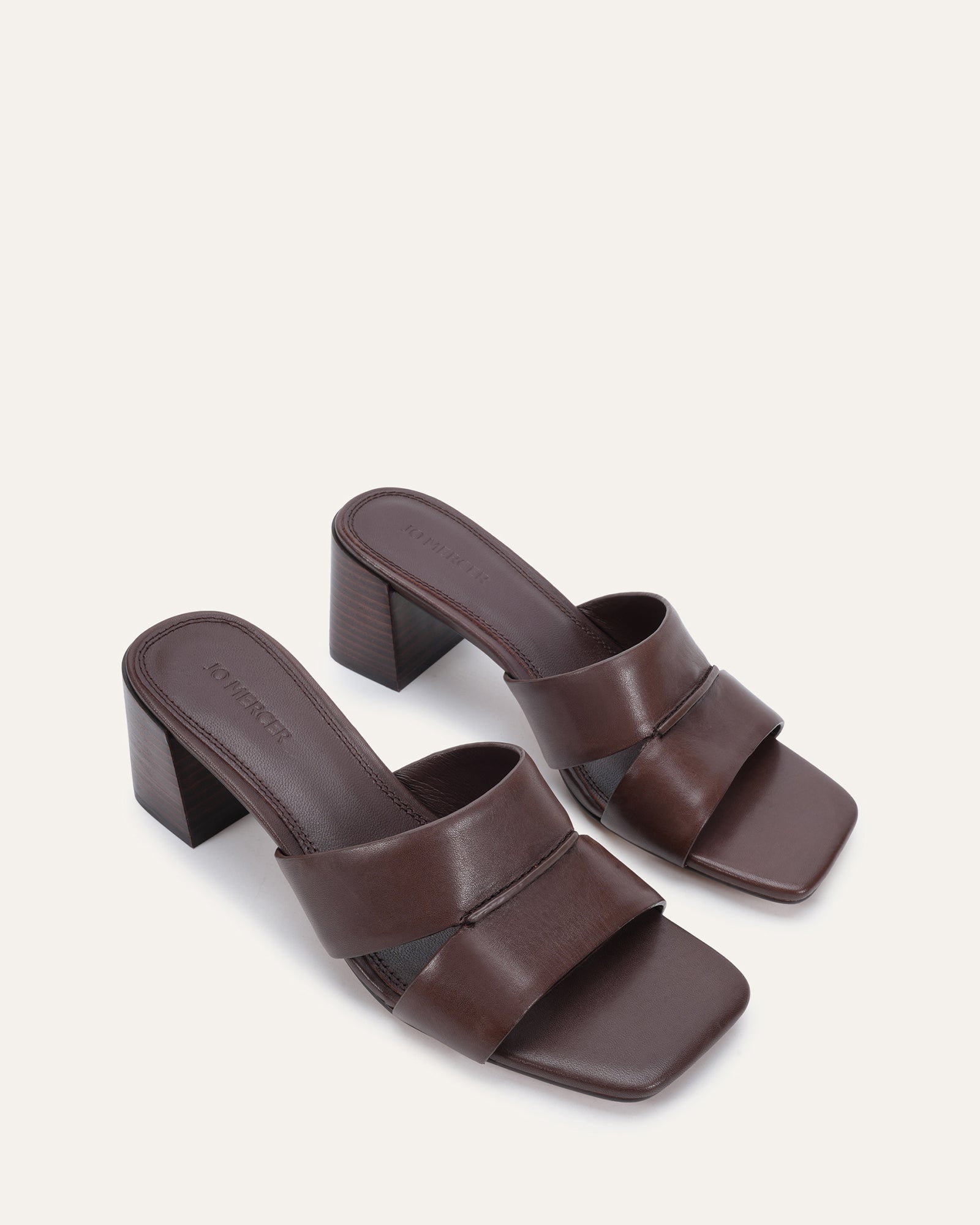 CARREE MID SANDALS CHOCOLATE LEATHER image