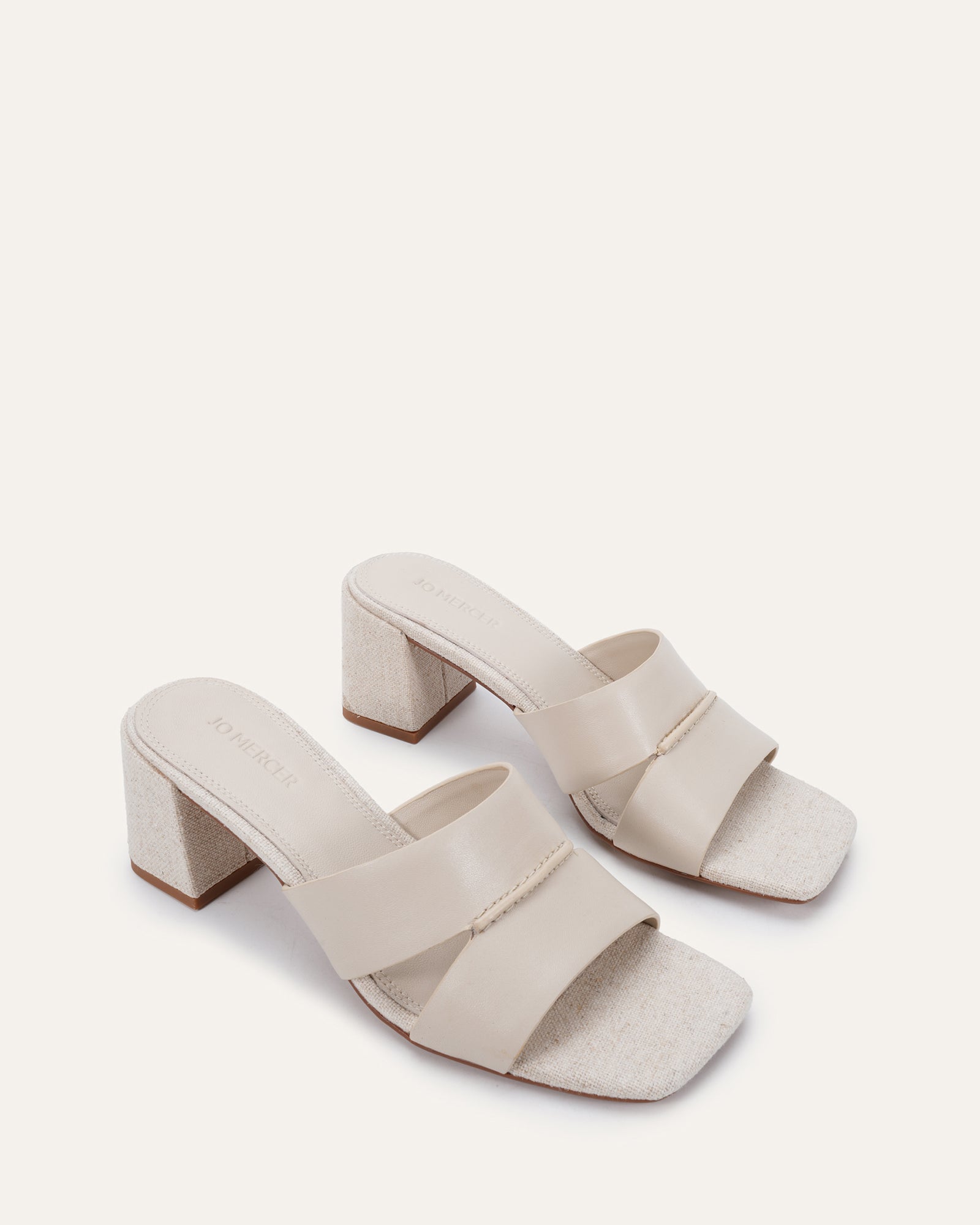 CARREE MID SANDALS NATURAL LINEN