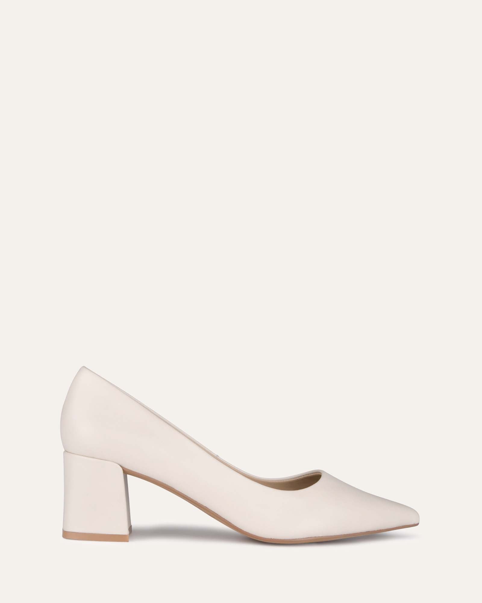 Off white low heel shoes Clearance