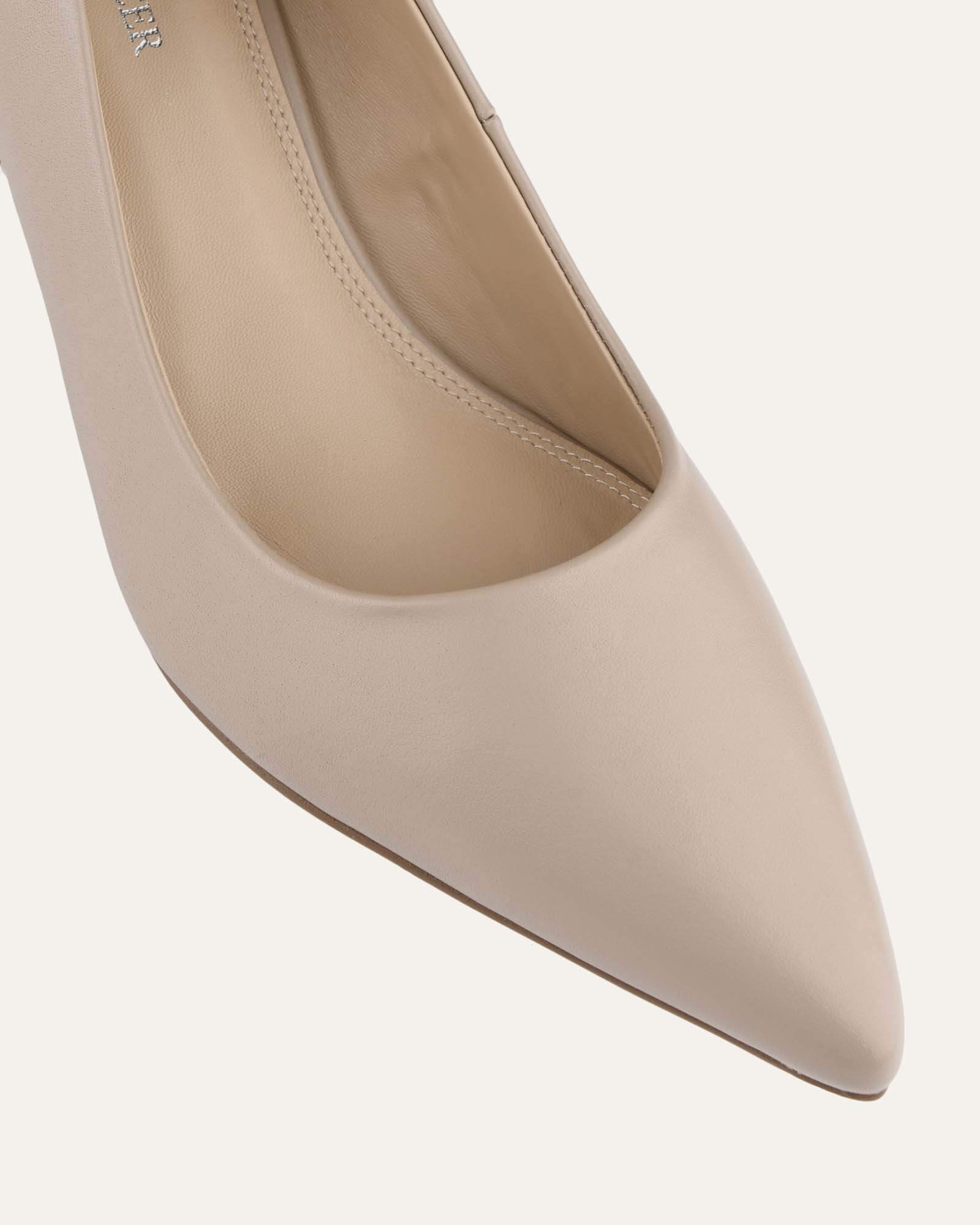 CARRINGTON LOW HEELS TAUPE LEATHER image