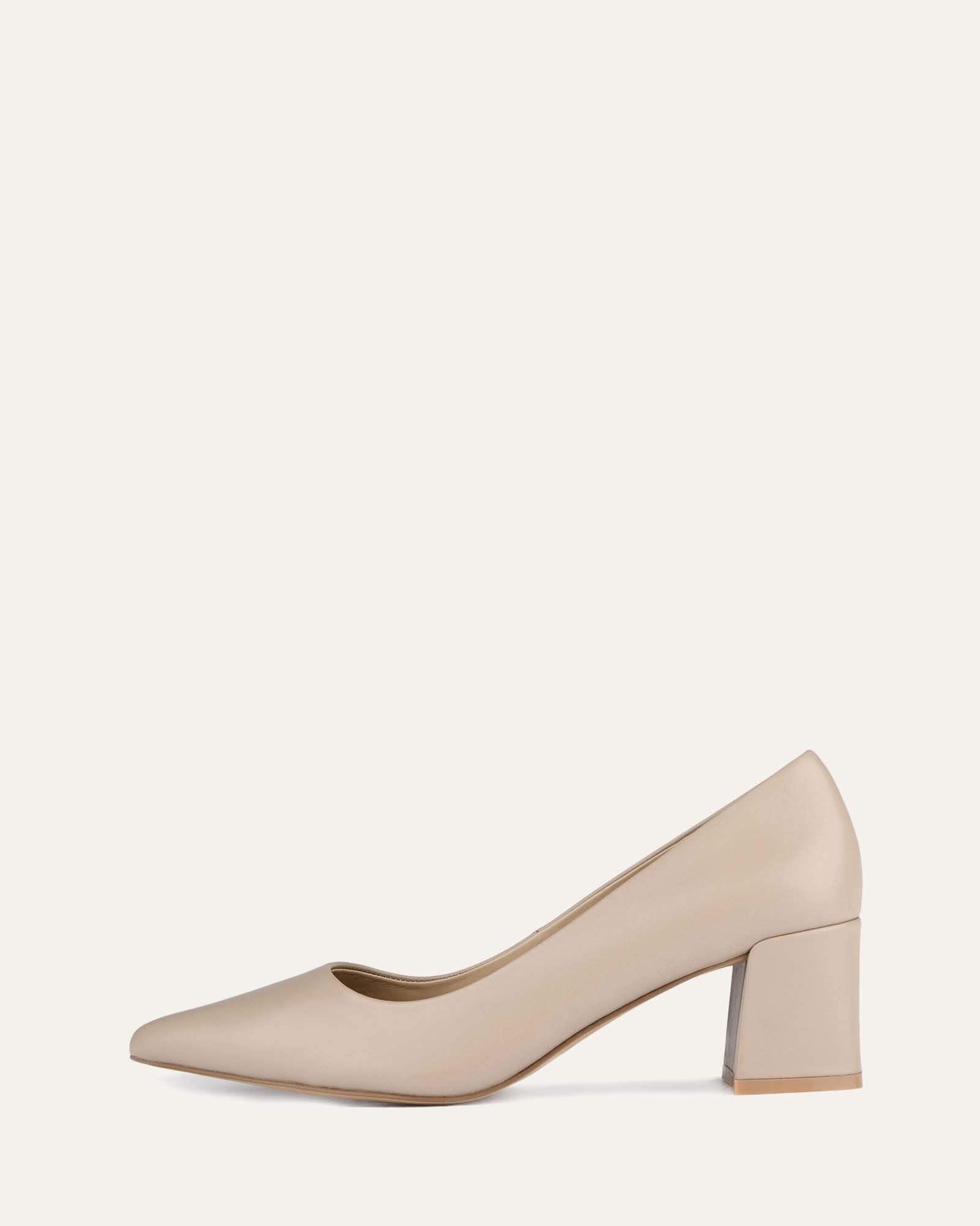 CARRINGTON LOW HEELS TAUPE LEATHER image