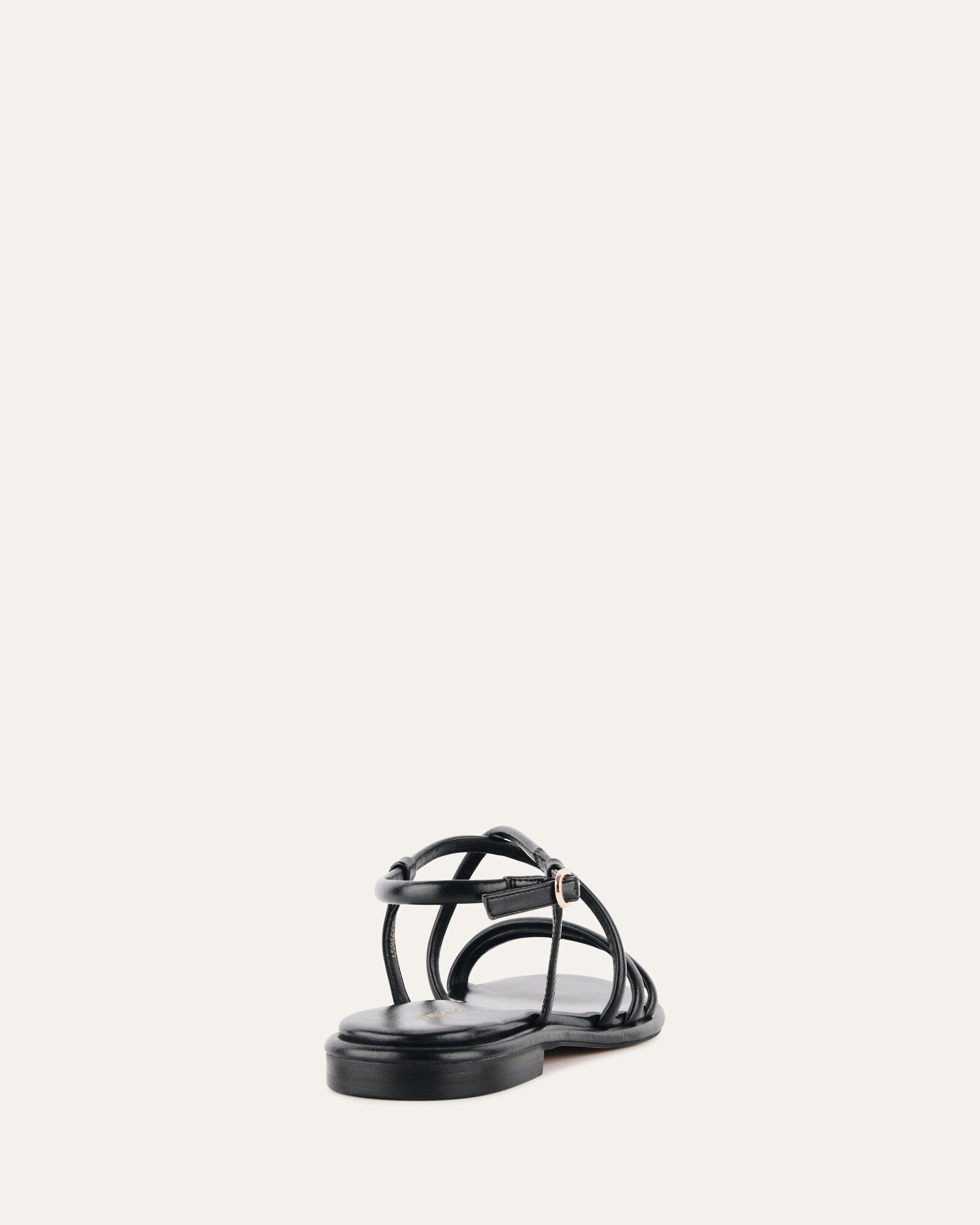 CATALINA FLAT SANDALS BLACK LEATHER image