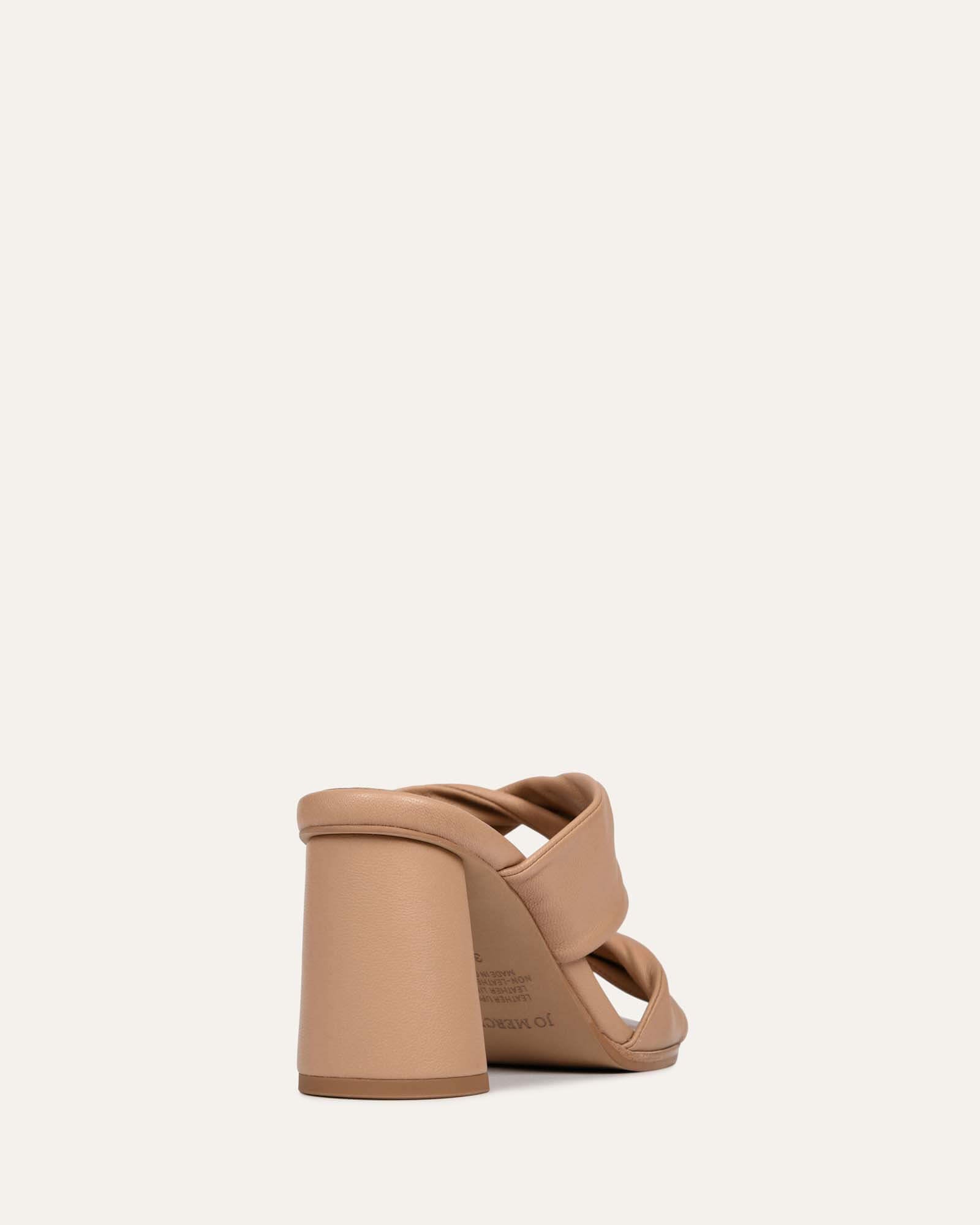 CAYLIE HIGH HEEL SANDALS BEIGE LEATHER image