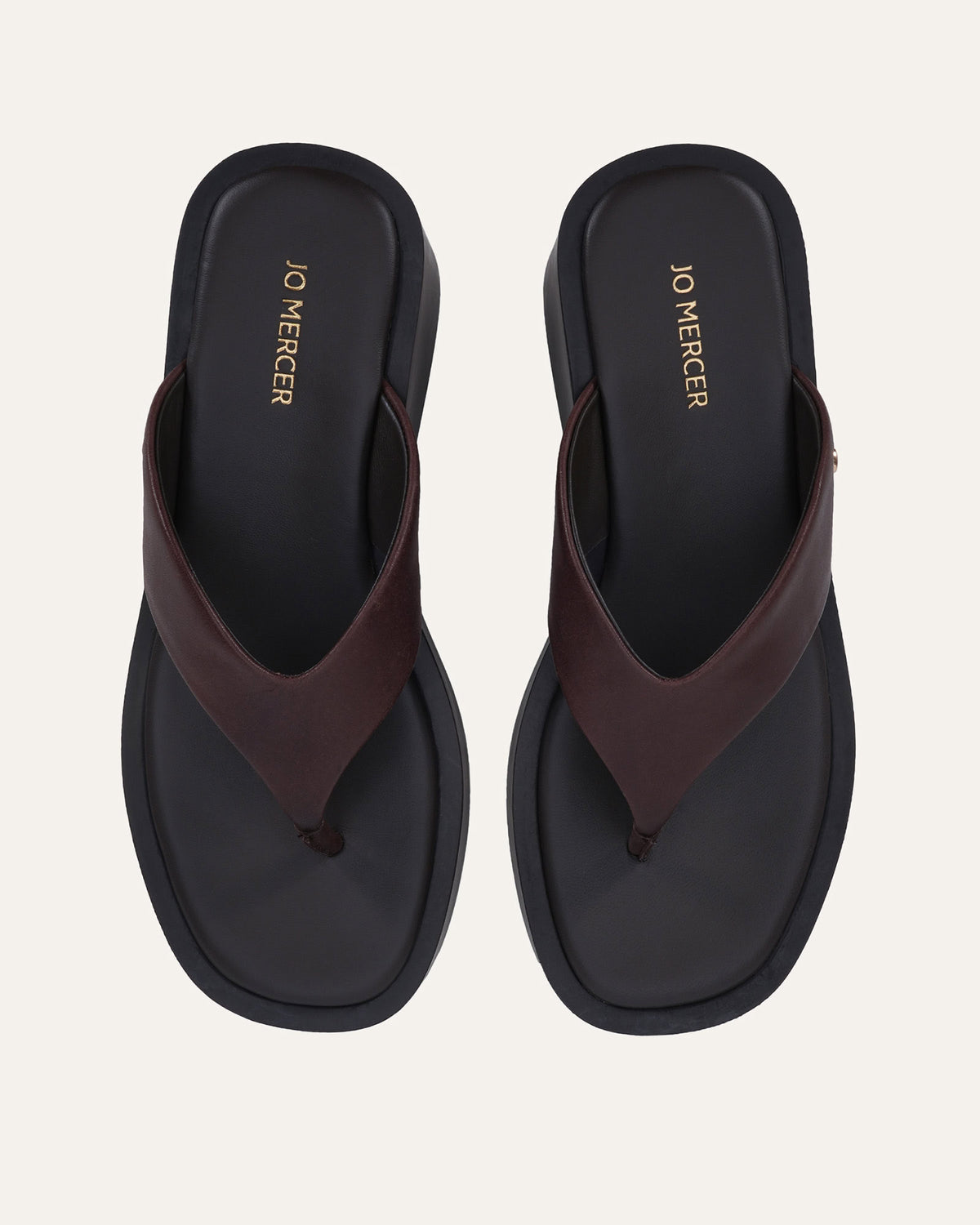 CHANCE MID WEDGE SANDALS CHOCOLATE LEATHER