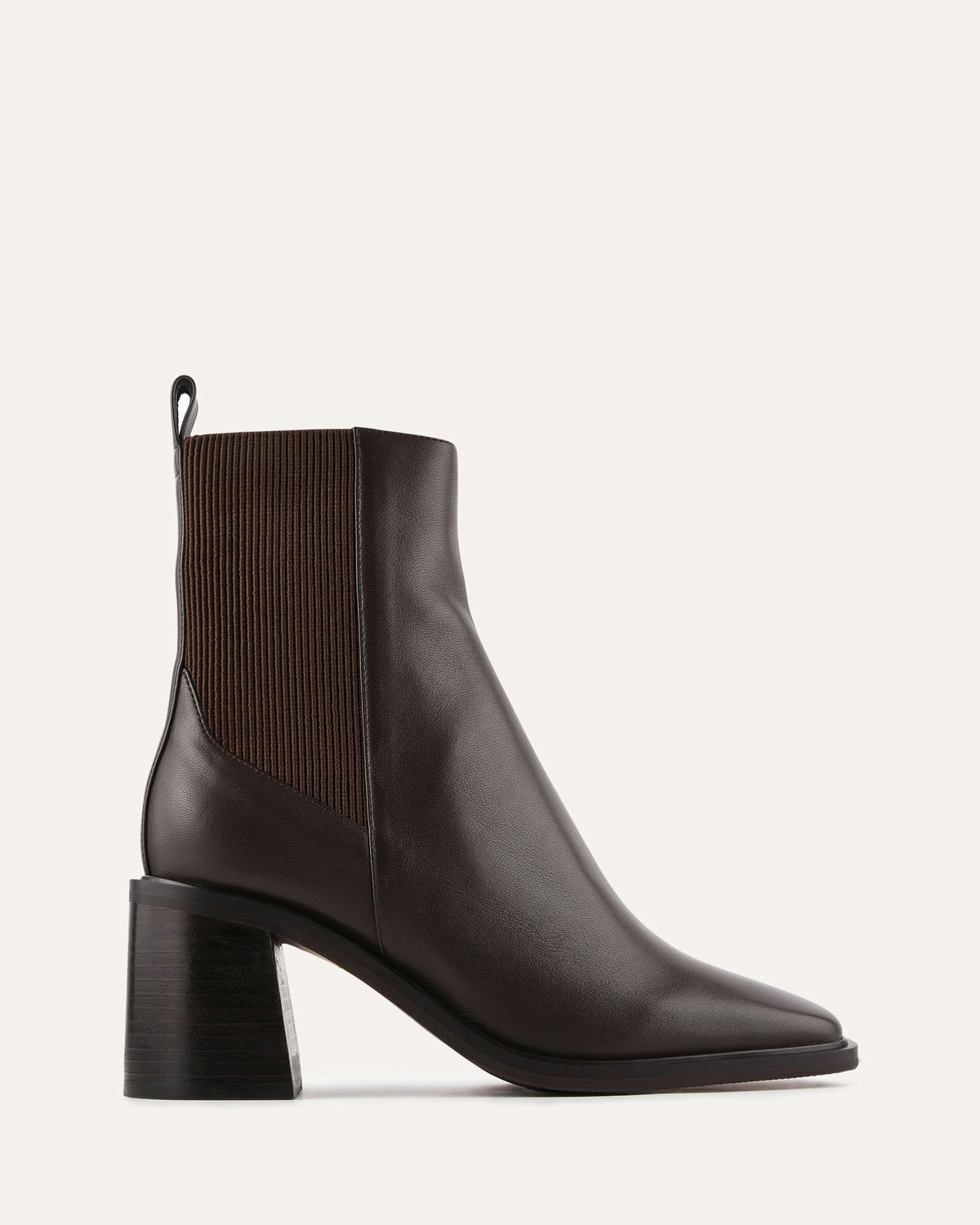 CHARLIE MID ANKLE BOOTS BITTER CHOC LEATHER
