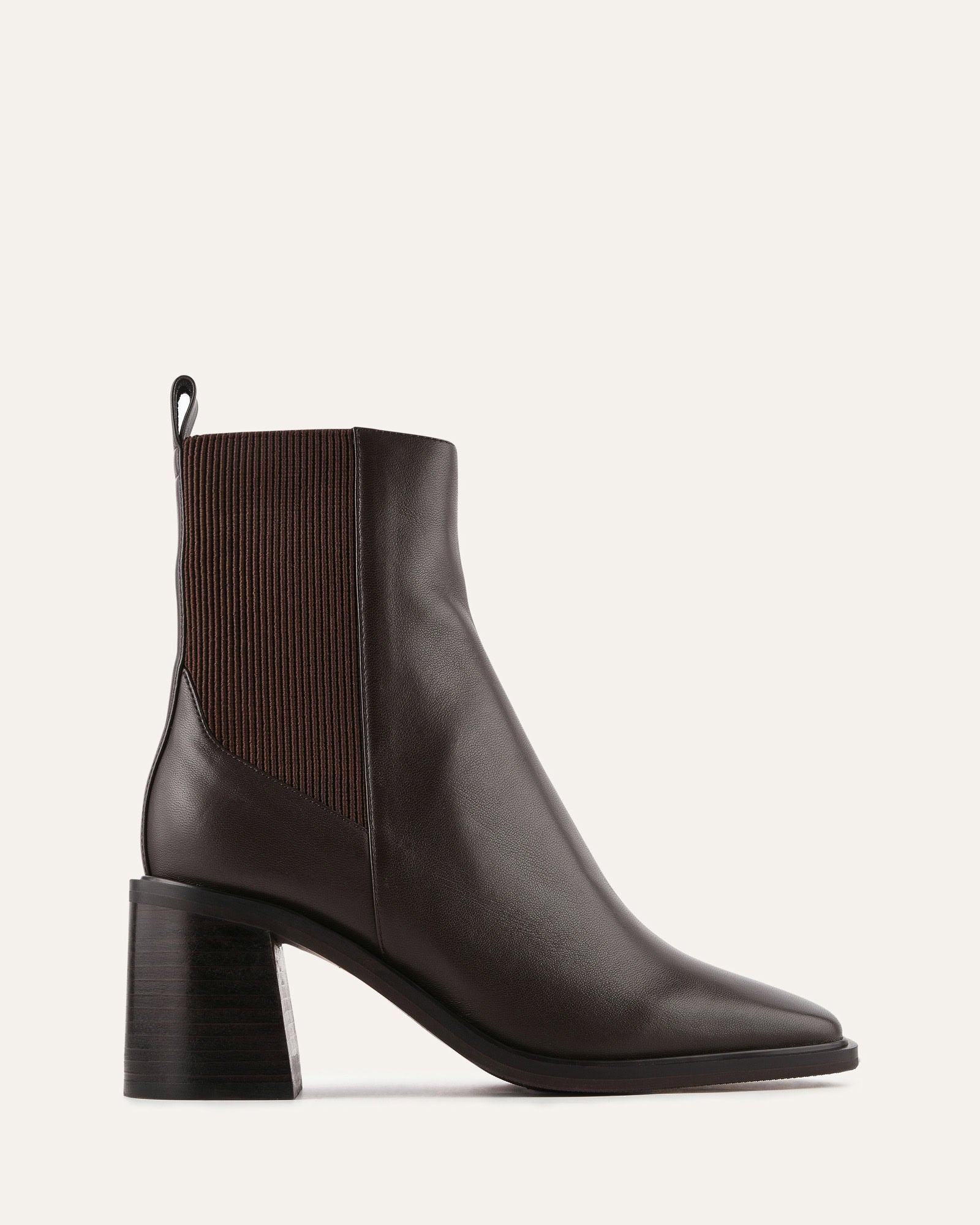 CHARLIE MID ANKLE BOOTS BITTER CHOC LEATHER