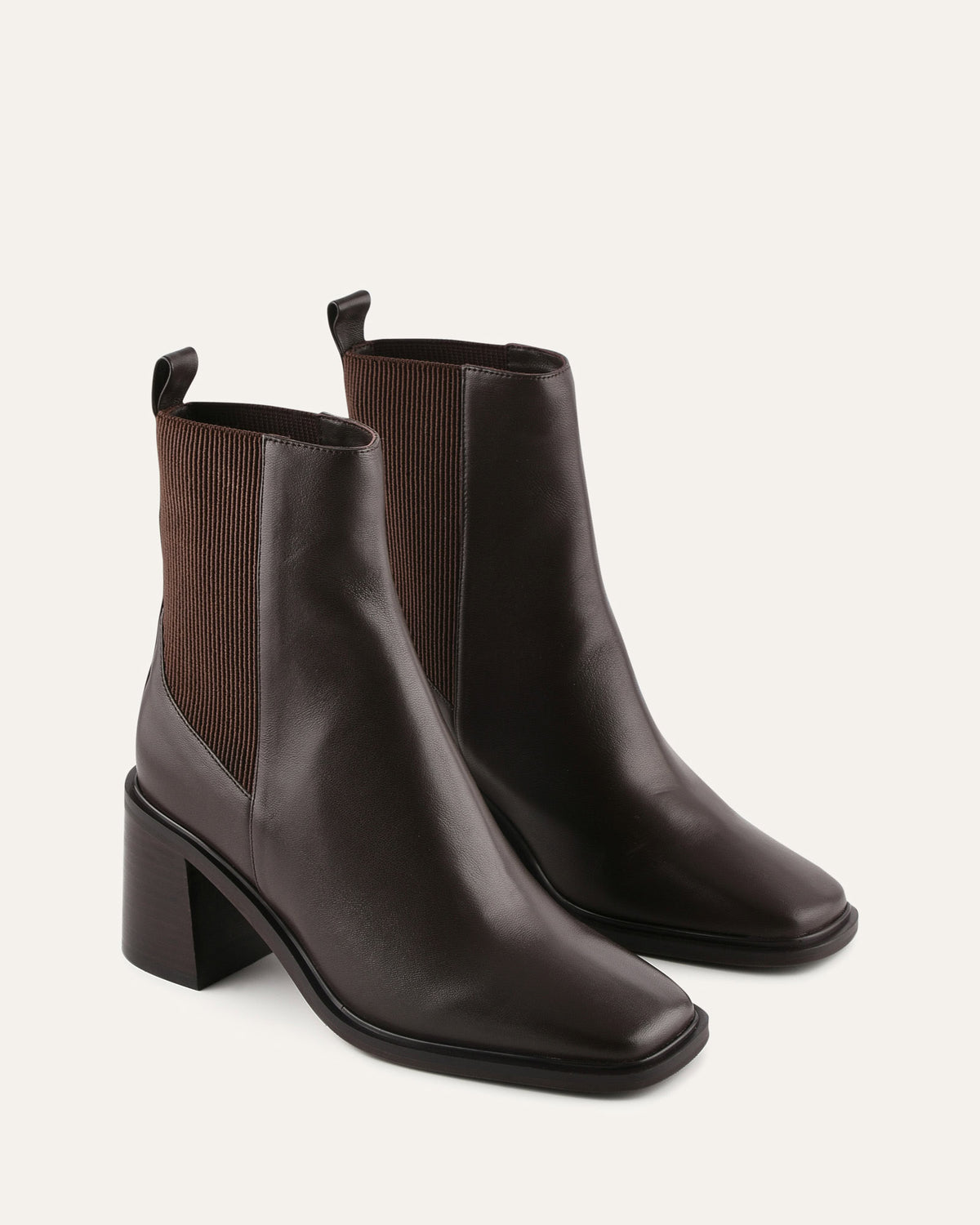 CHARLIE MID ANKLE BOOTS BITTER CHOC LEATHER