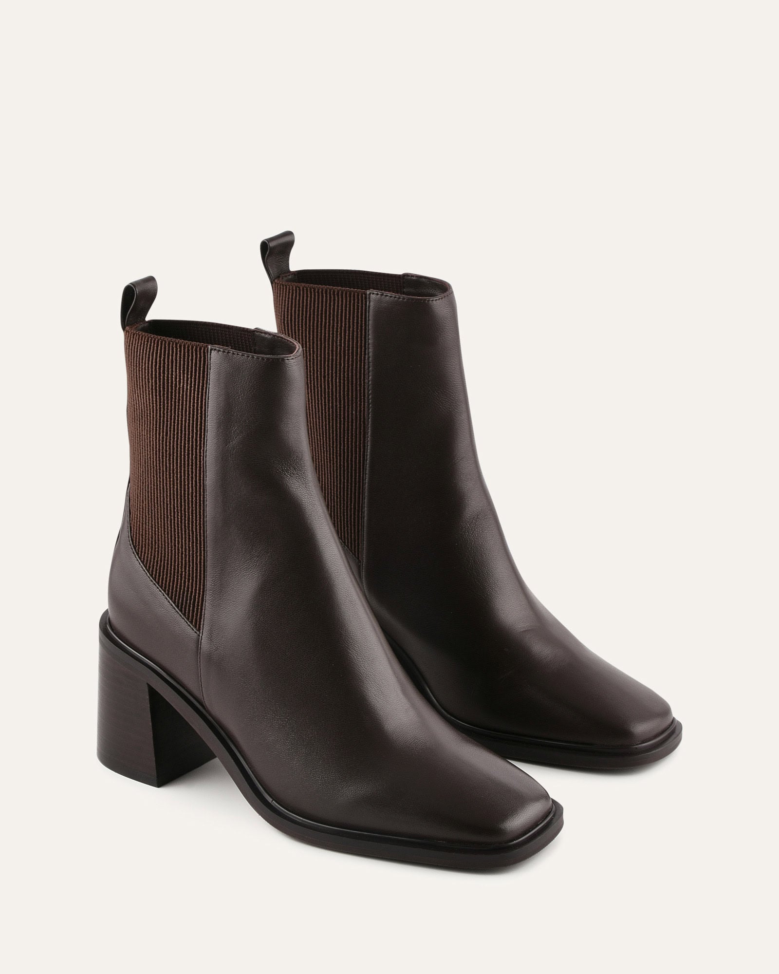 CHARLIE MID ANKLE BOOTS BITTER CHOC LEATHER