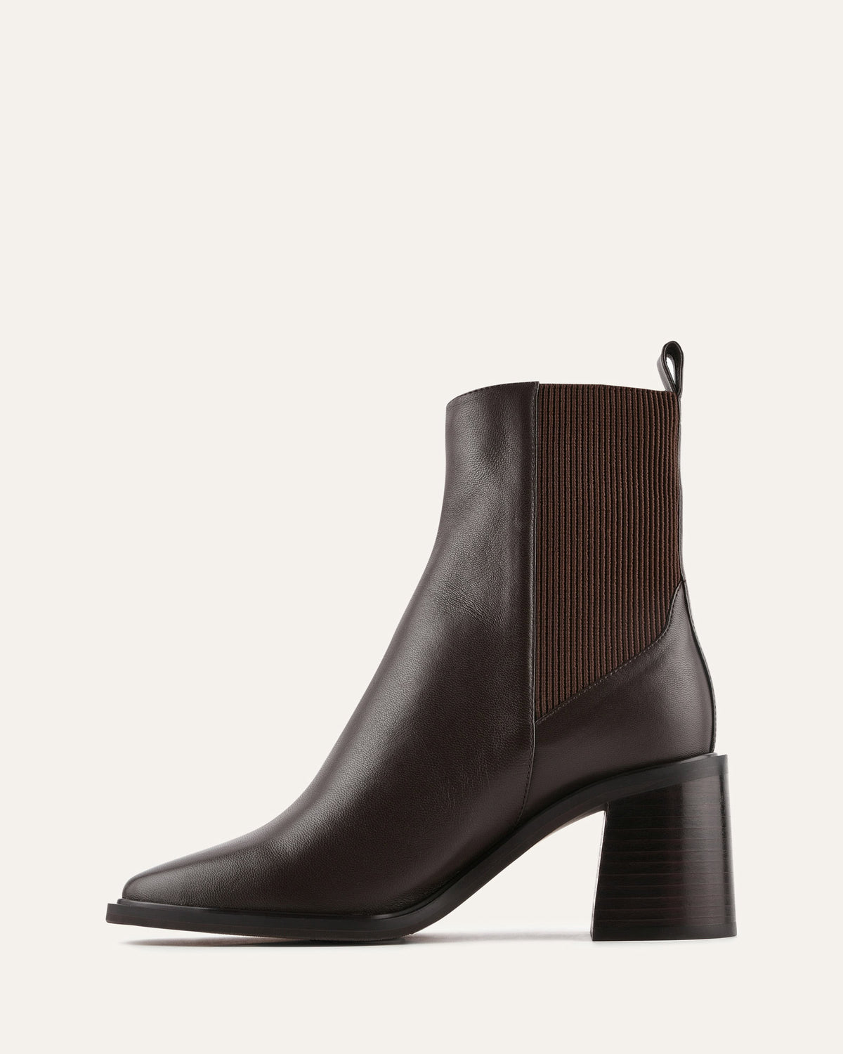 CHARLIE MID ANKLE BOOTS BITTER CHOC LEATHER