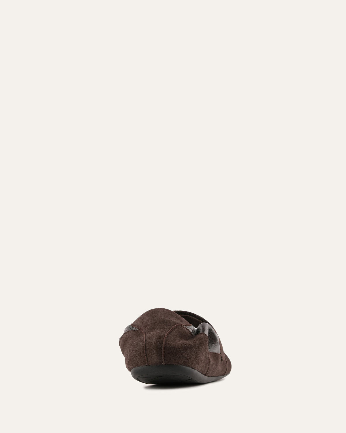 Brown suede shoe on a white background