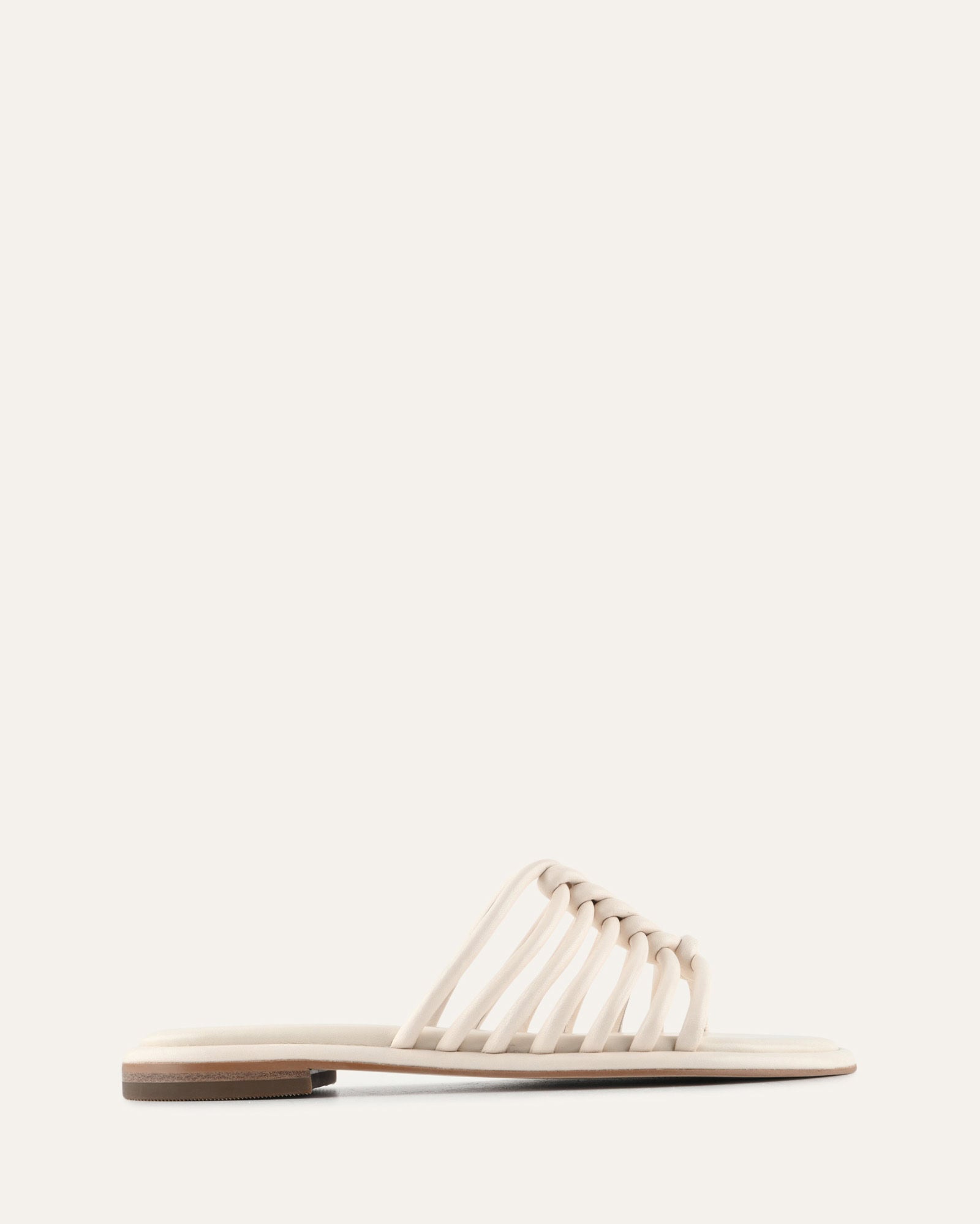 CHIA FLAT SANDALS OFF WHITE LEATHER image
