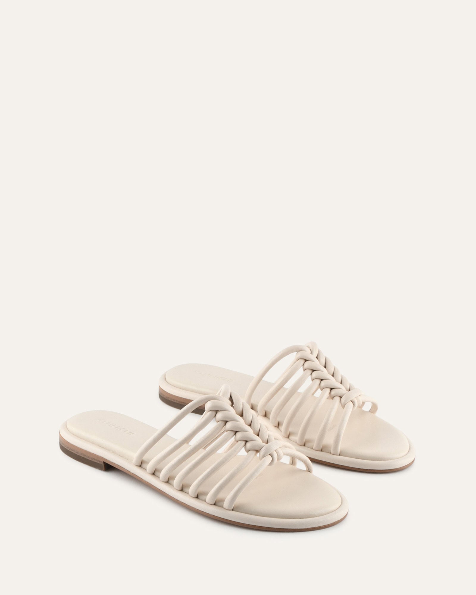 CHIA FLAT SANDALS OFF WHITE LEATHER image