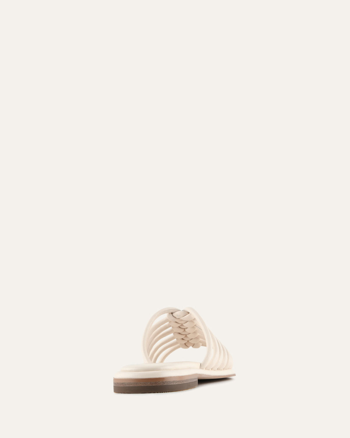 CHIA FLAT SANDALS OFF WHITE LEATHER