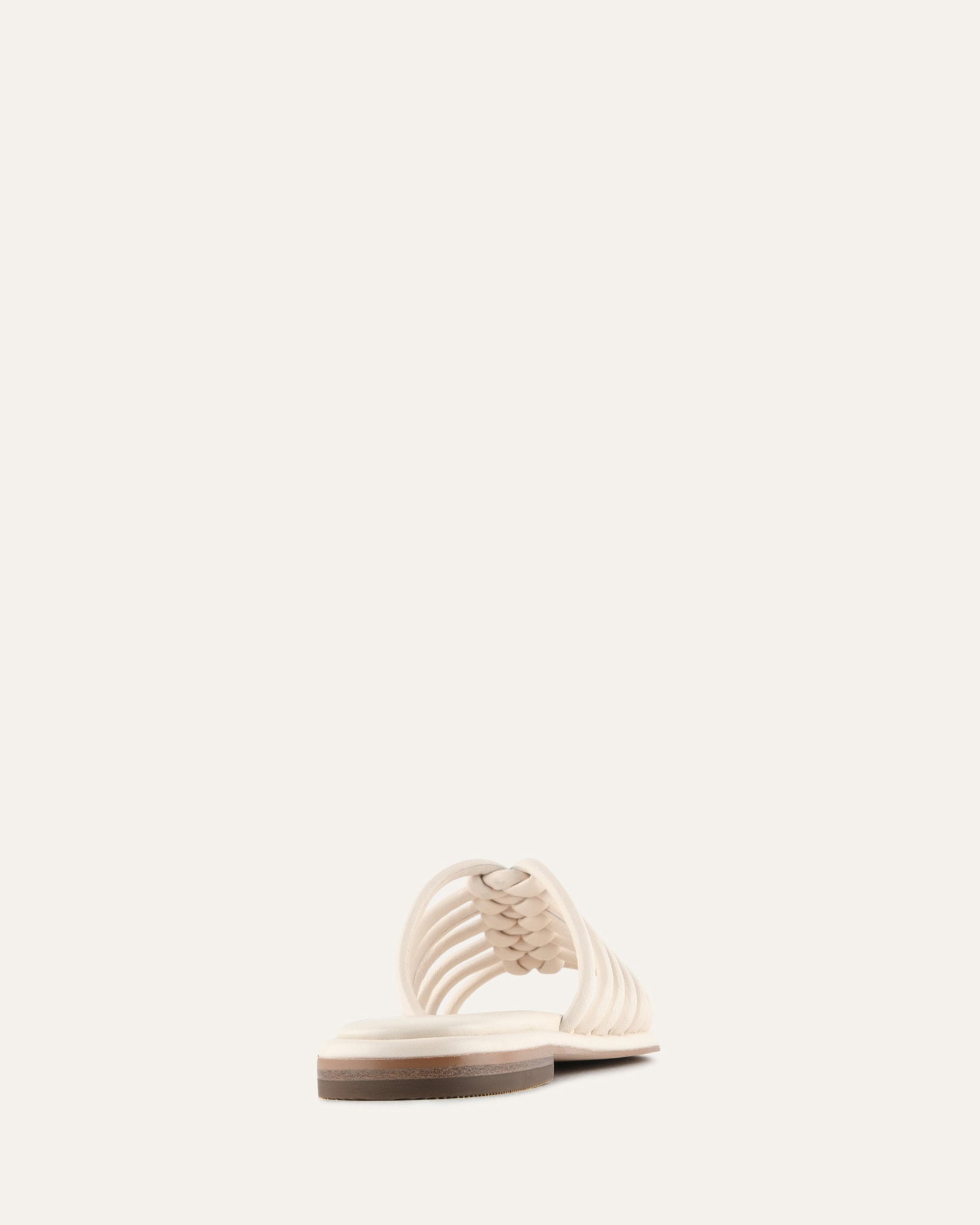 CHIA FLAT SANDALS OFF WHITE LEATHER image