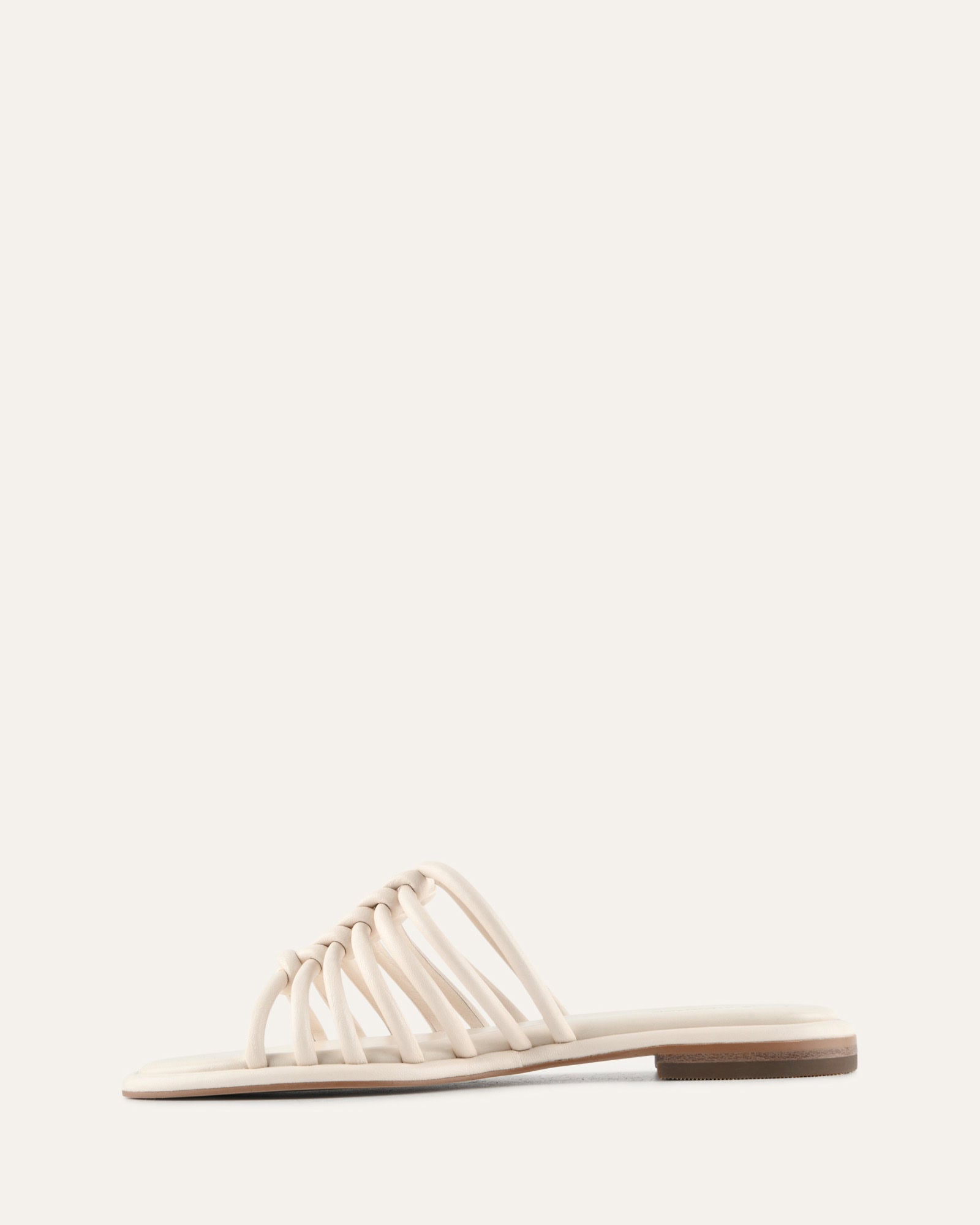 CHIA FLAT SANDALS OFF WHITE LEATHER image