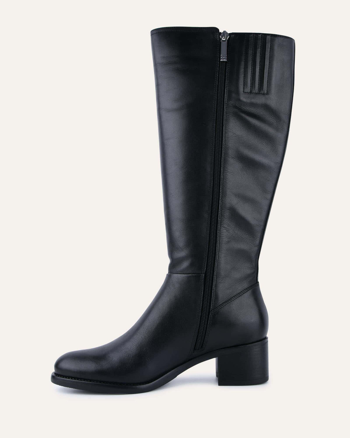 CHICAGO KNEE BOOTS BLACK LEATHER