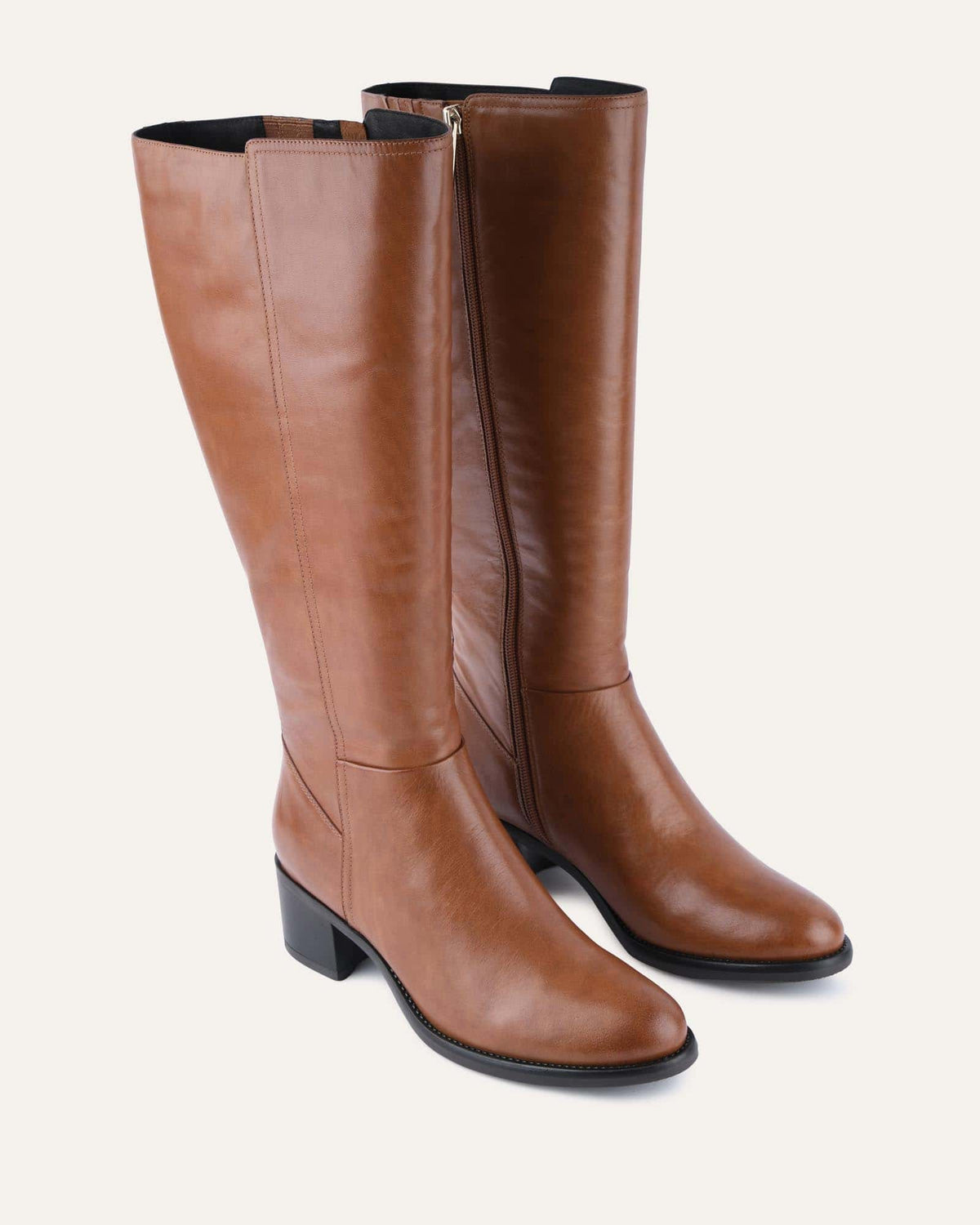 CHICAGO KNEE BOOTS BRANDY LEATHER