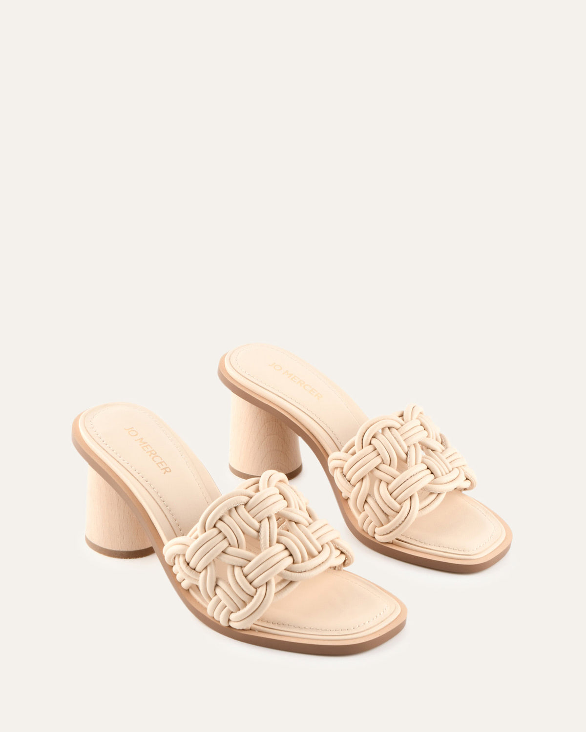 CIELO MID HEEL SANDALS VANILLA LEATHER