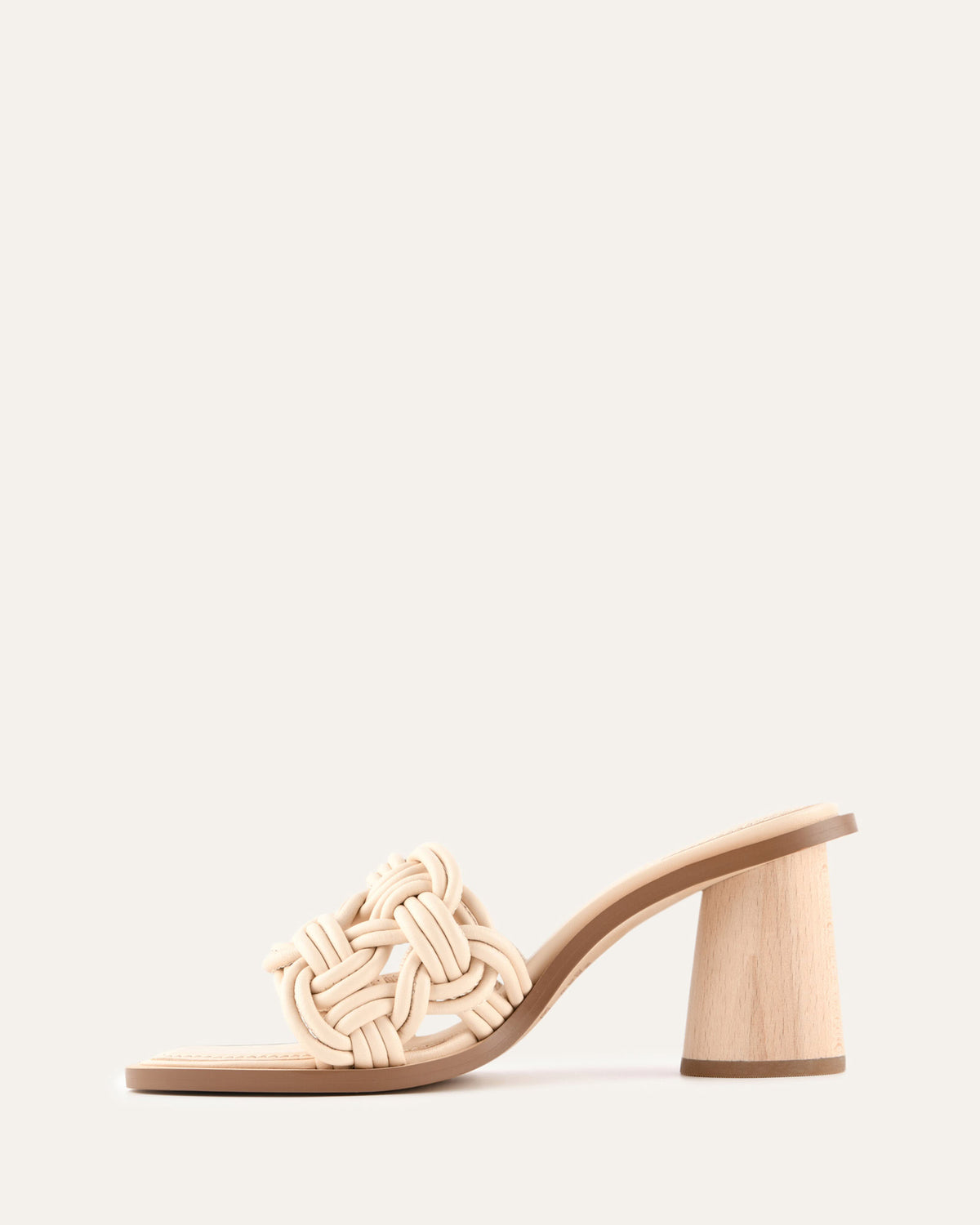CIELO MID HEEL SANDALS VANILLA LEATHER
