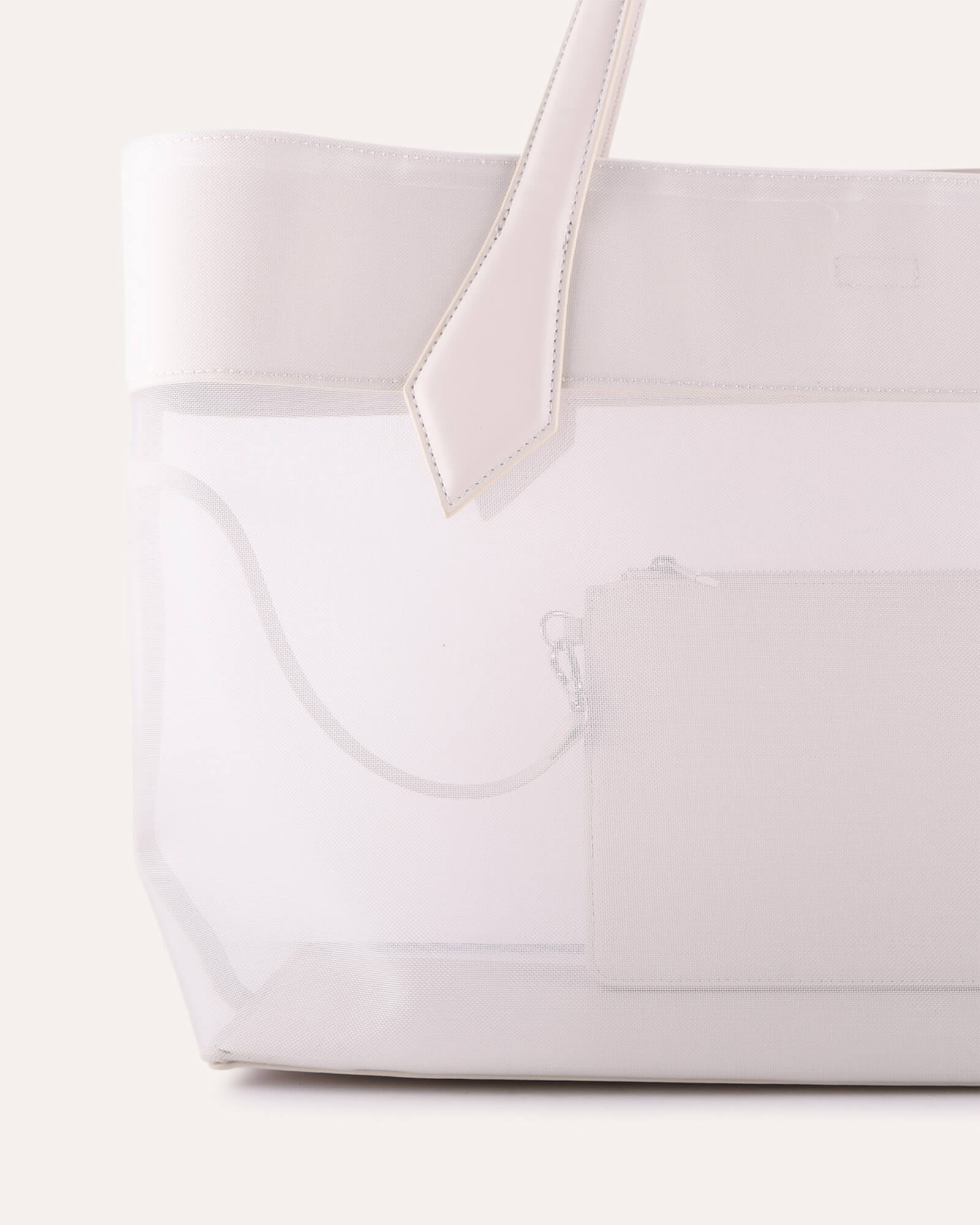 CLEMENT TOTE BAG MILK WHITE MESH image